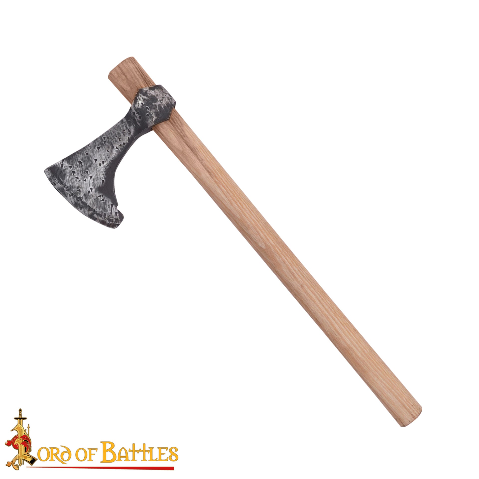 Hacha vikinga forjada a mano con cabeza de acero al carbono y mango de madera - imagen 18