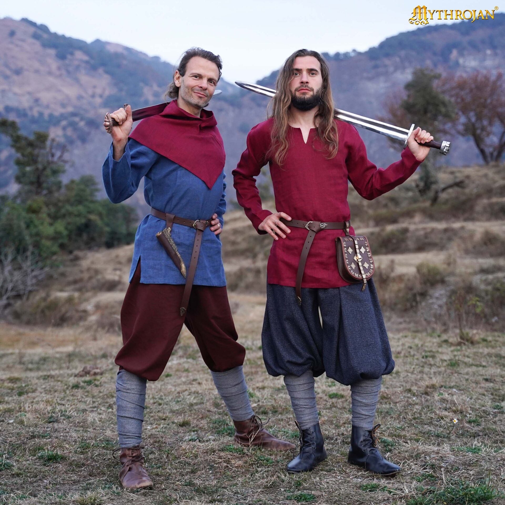 Capucha vikinga Skjoldehamn de lino 100% para recreación - imagen 2