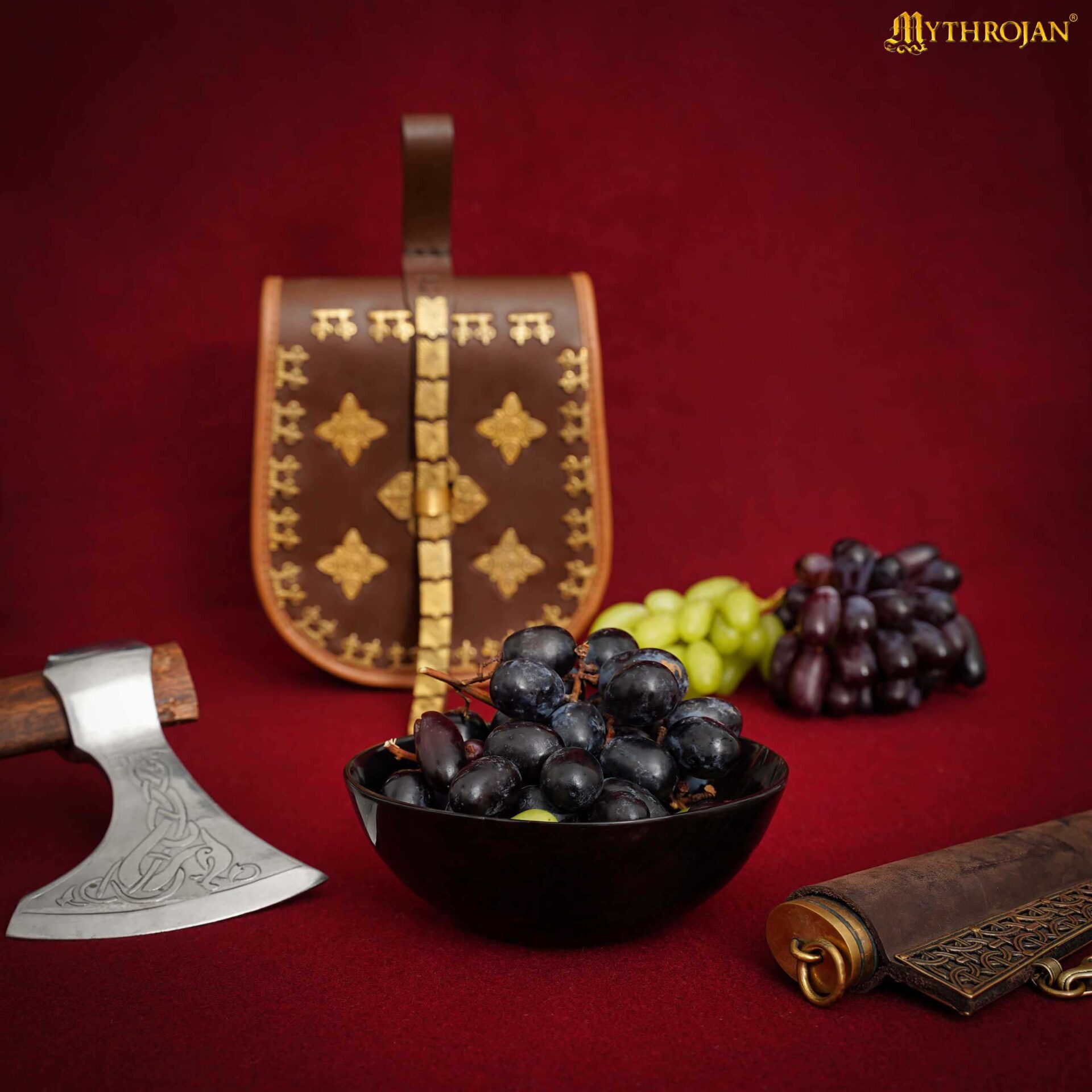 Imagen única de: Cuenco pulido de cuerno de buey — Vajilla vikinga y decoración rústica - Con Defecto