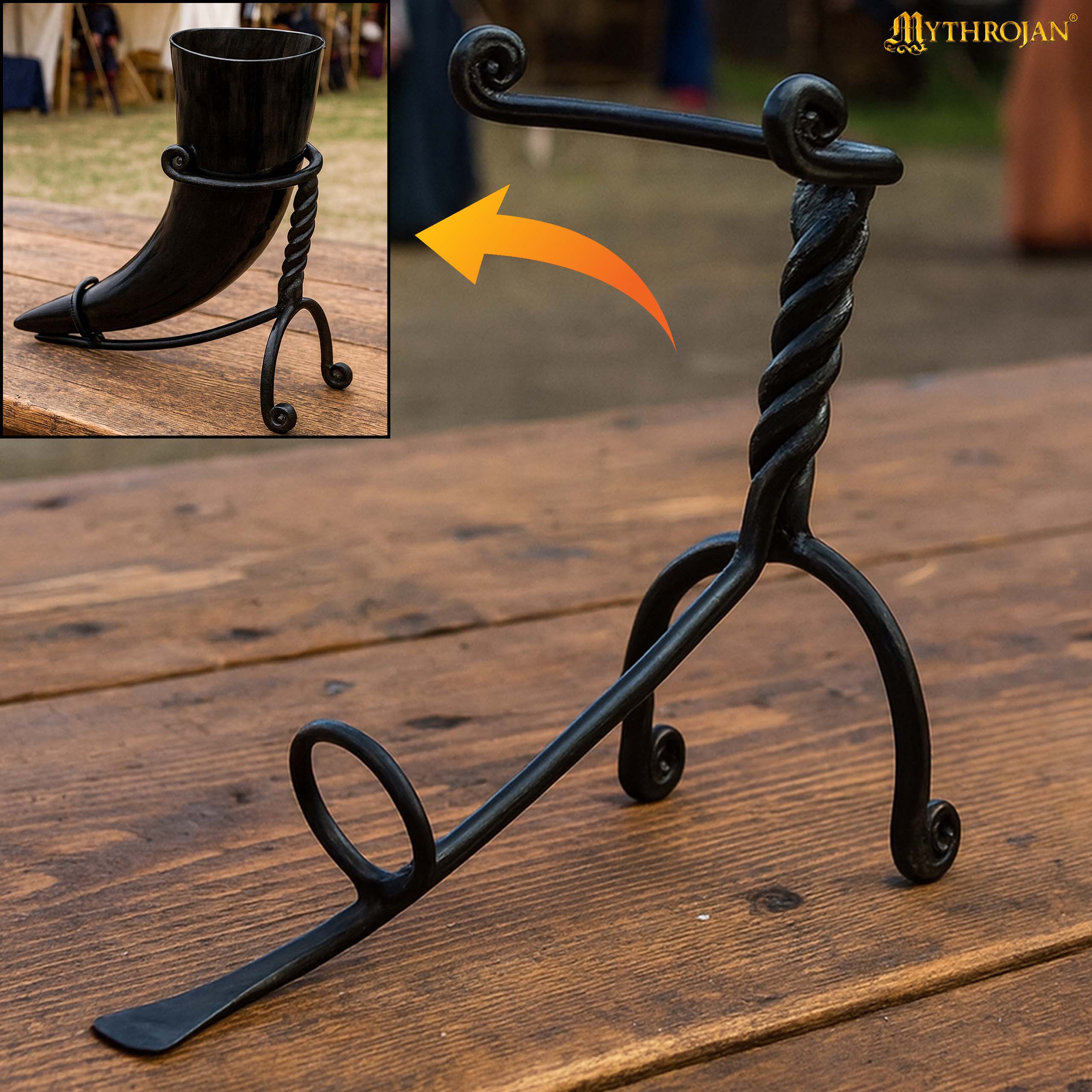Imagen única de: Soporte para cuerno - estilo vikingo y céltico