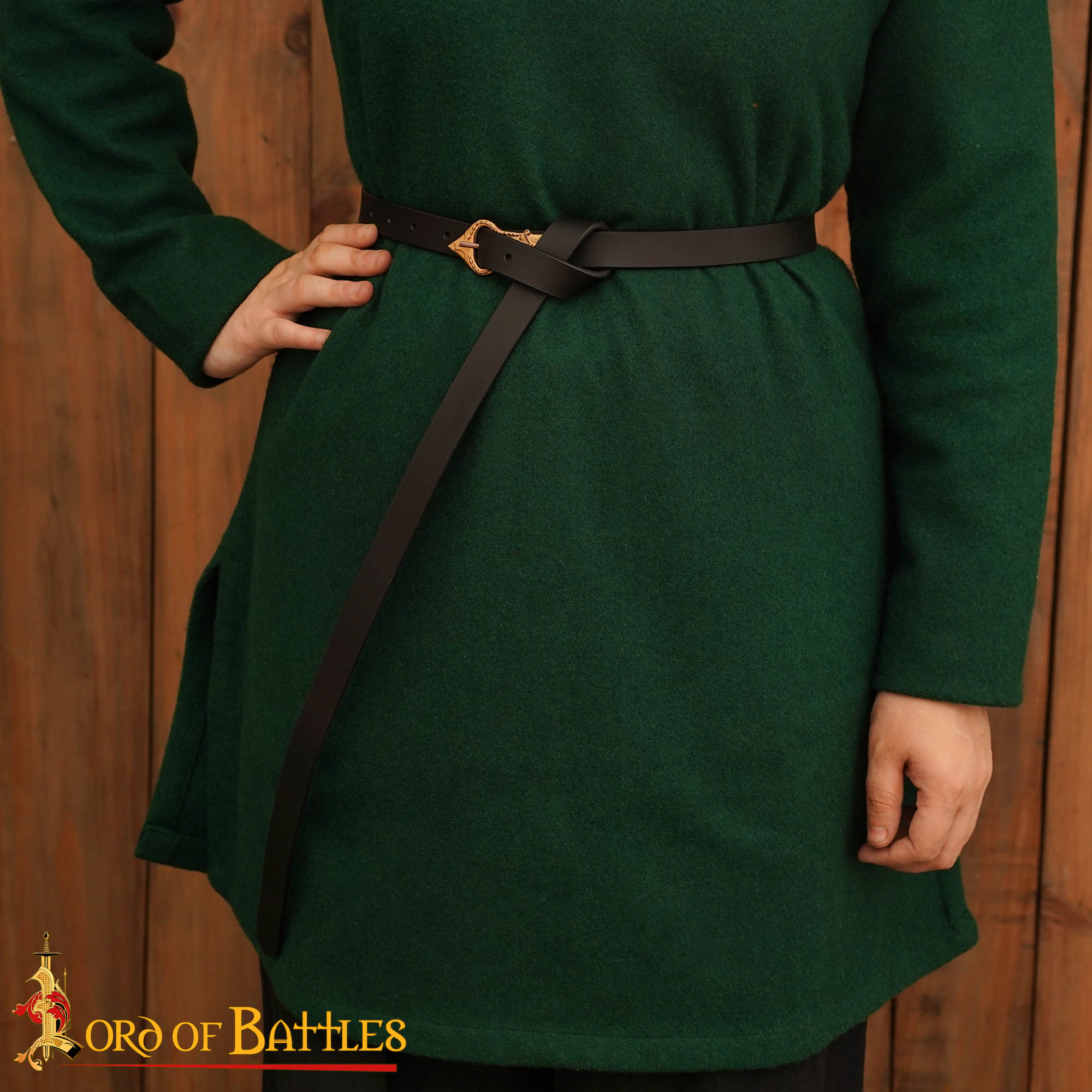 Imagen única de: Cinturón Sajón con Hebilla de Bronce Rey Grande