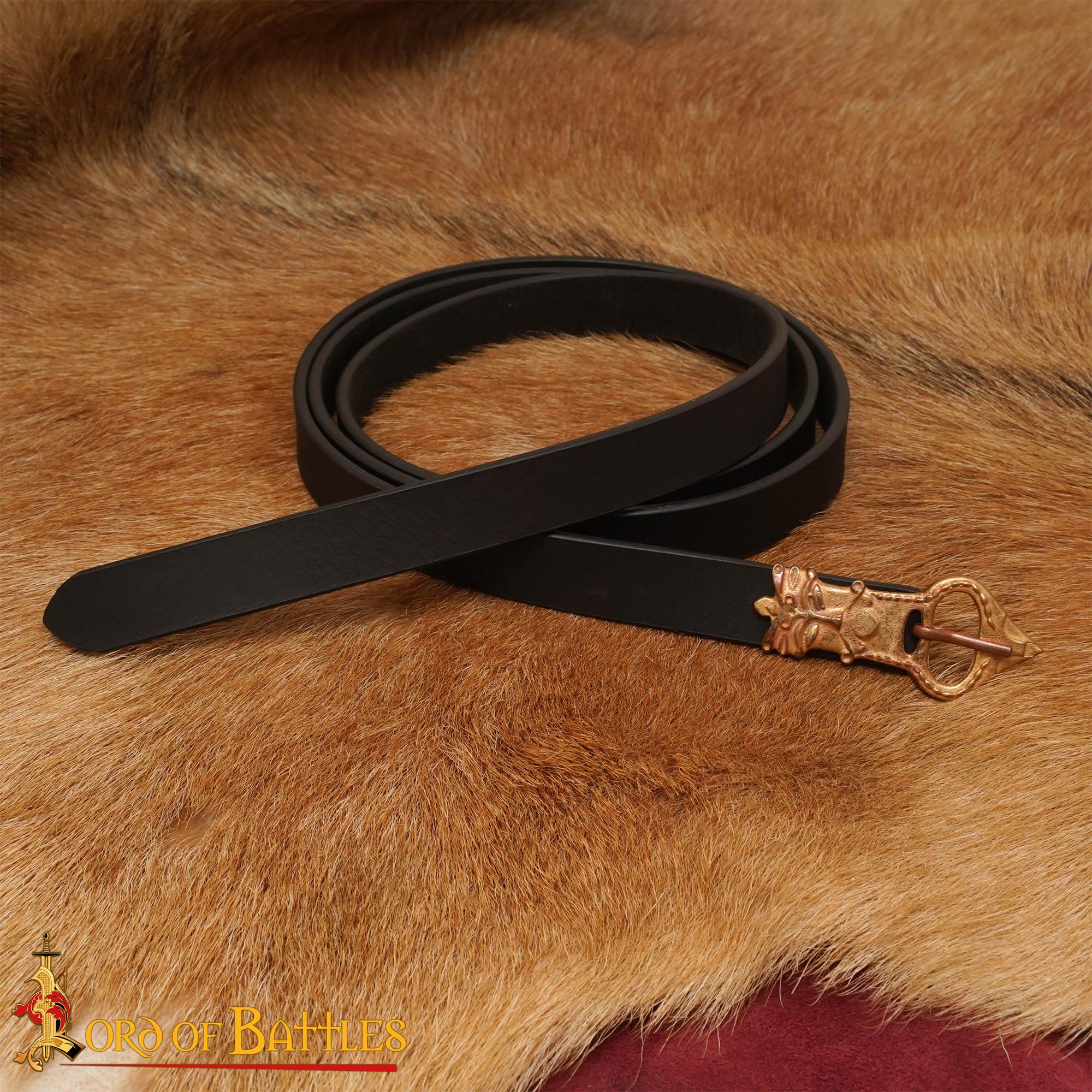 Imagen única de: Cinturón Sajón con Hebilla de Bronce Rey Grande