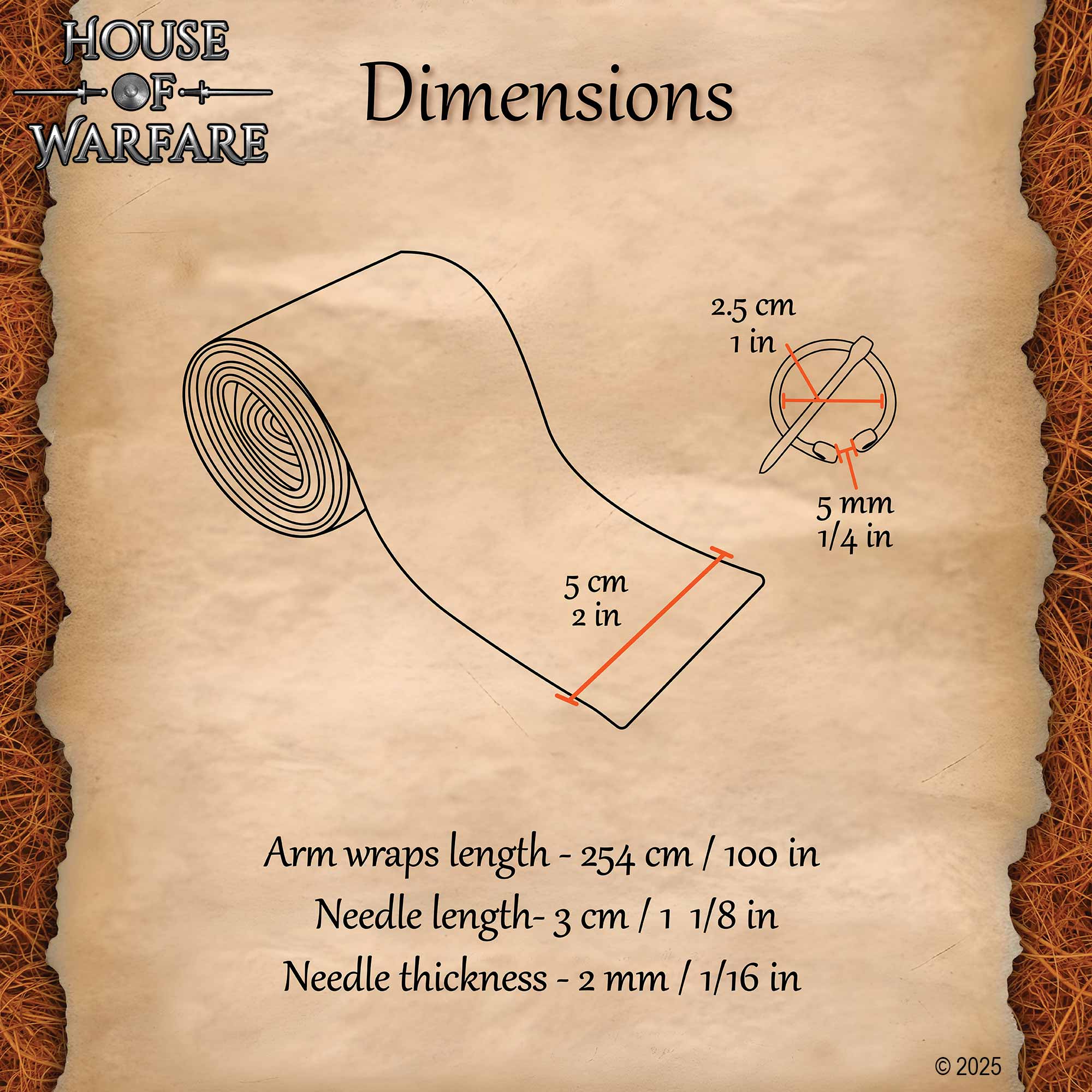 Vendas vikingas de brazo en mezcla 70% lana/30% nylon con fíbula de latón - par - imagen 18