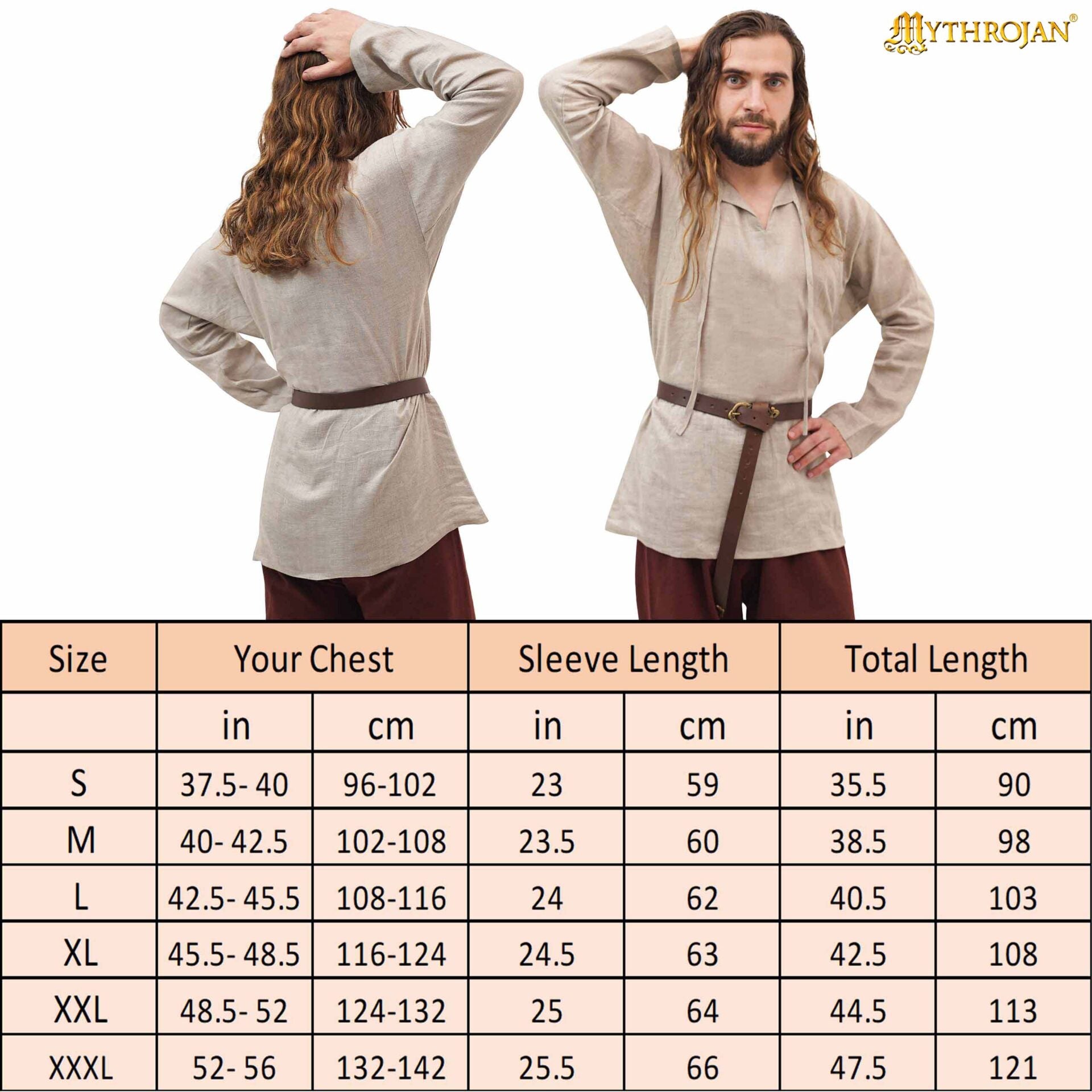 Túnica Viborg vikinga de lino 100% (siglo XI) - imagen 3