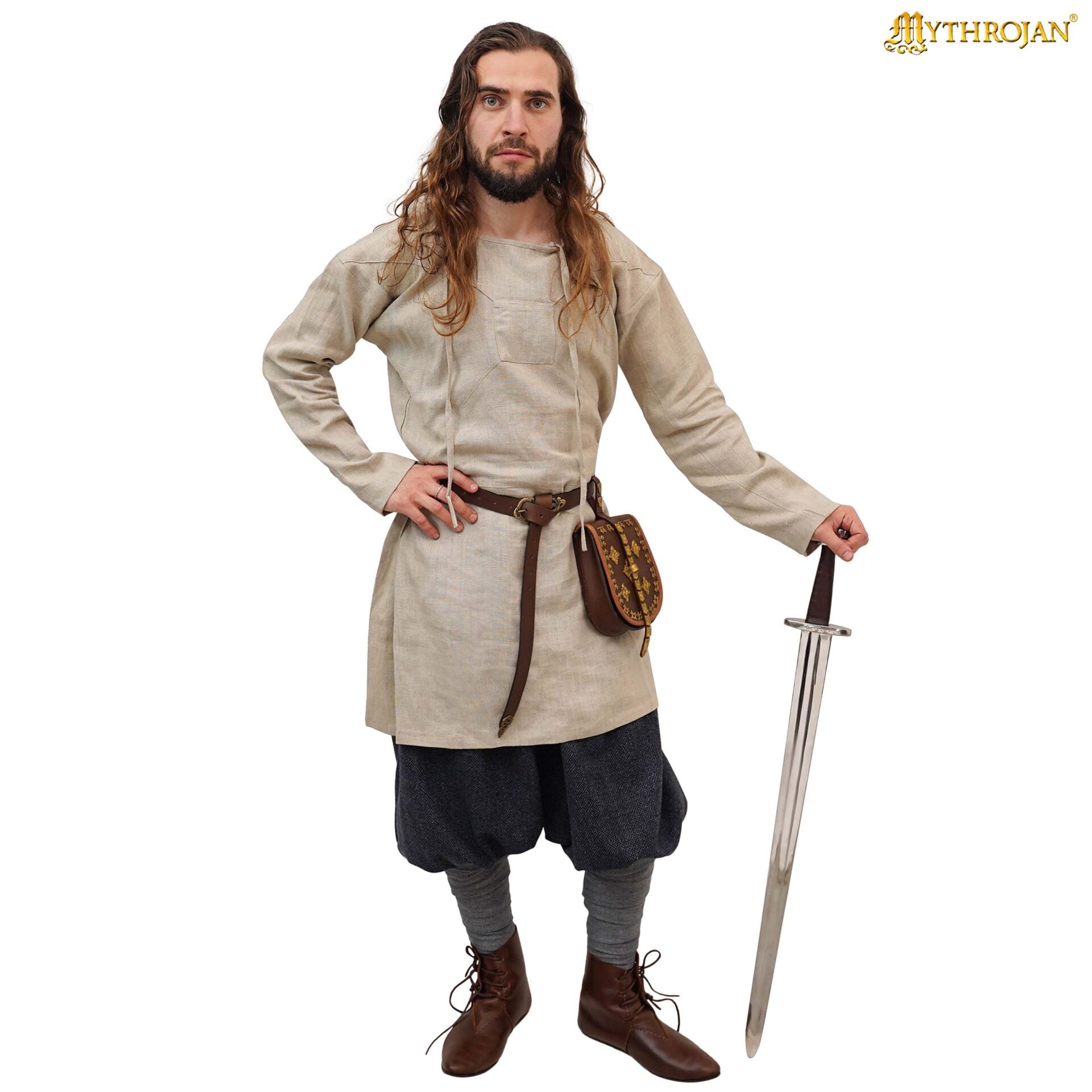 Túnica Viborg vikinga de lino 100% (siglo XI) - imagen 5