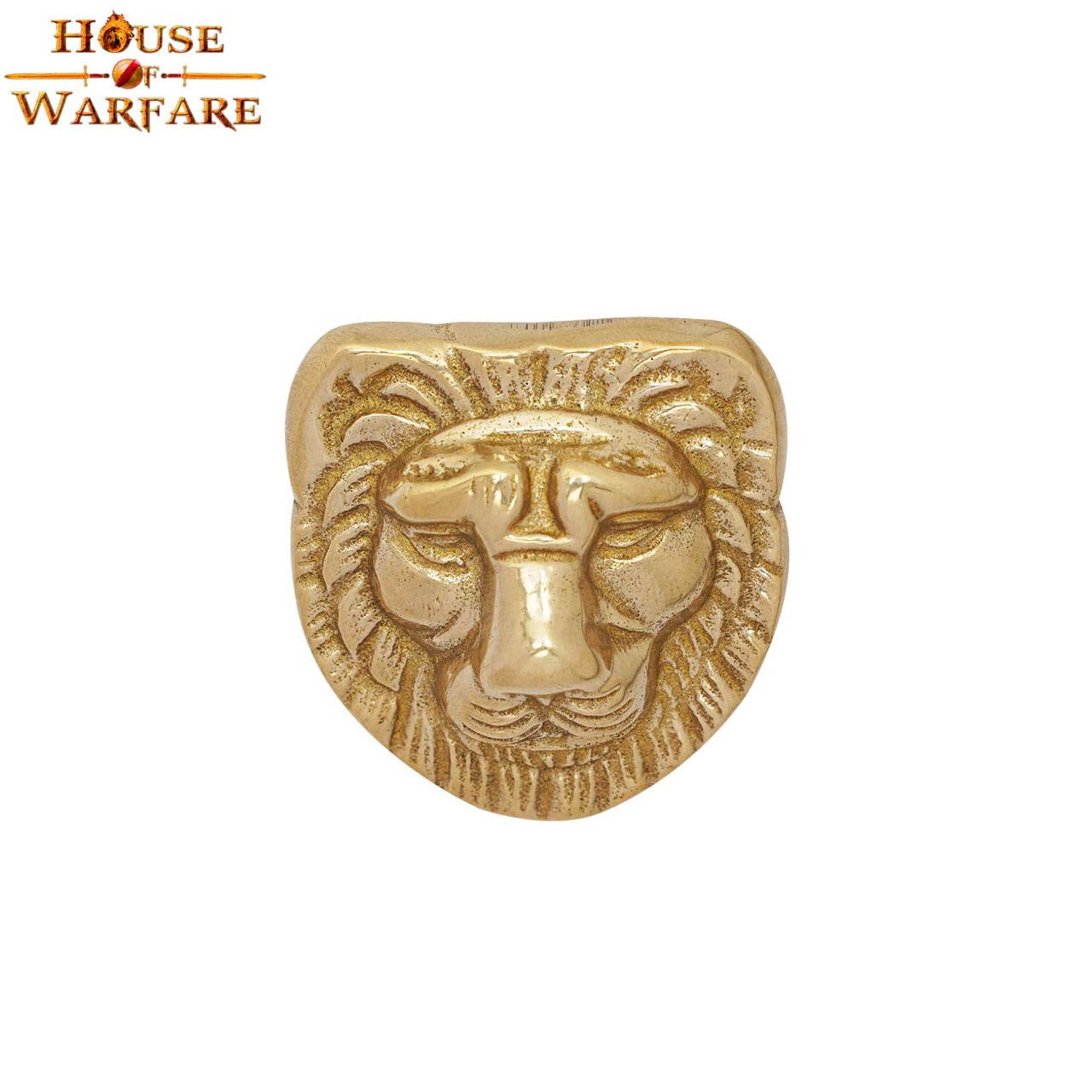 Cabeza de león decorativa en latón, 4.7×4.5 cm - imagen 4