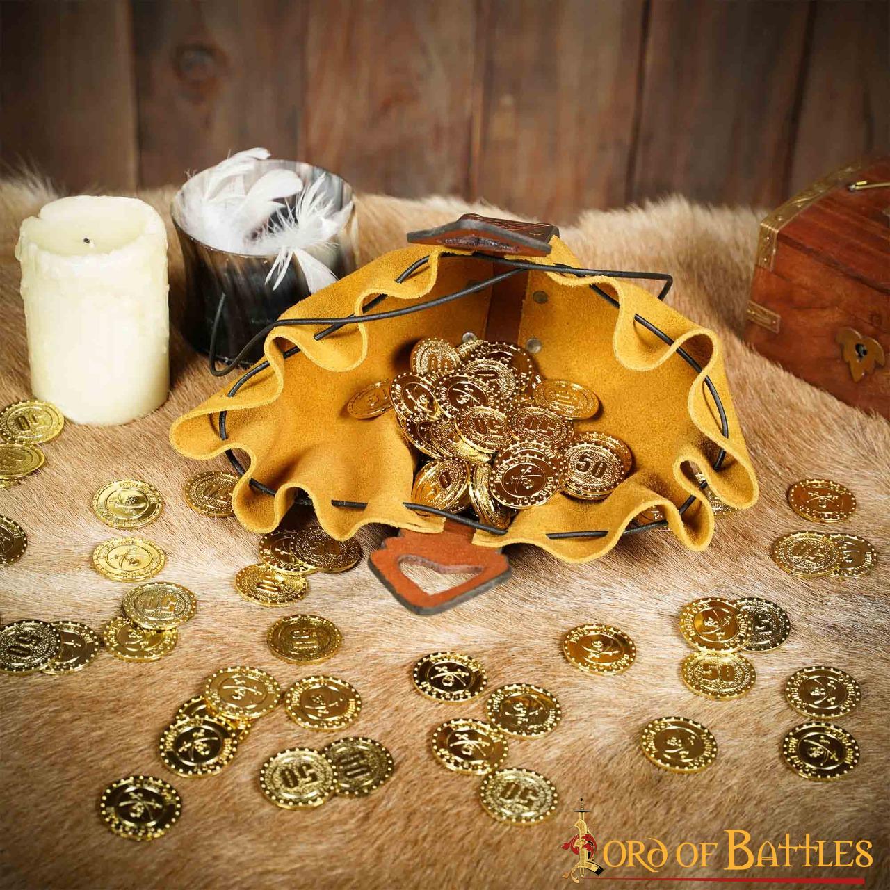Bolsa de cinturón de cuero con nudos celtas en relieve - imagen 8