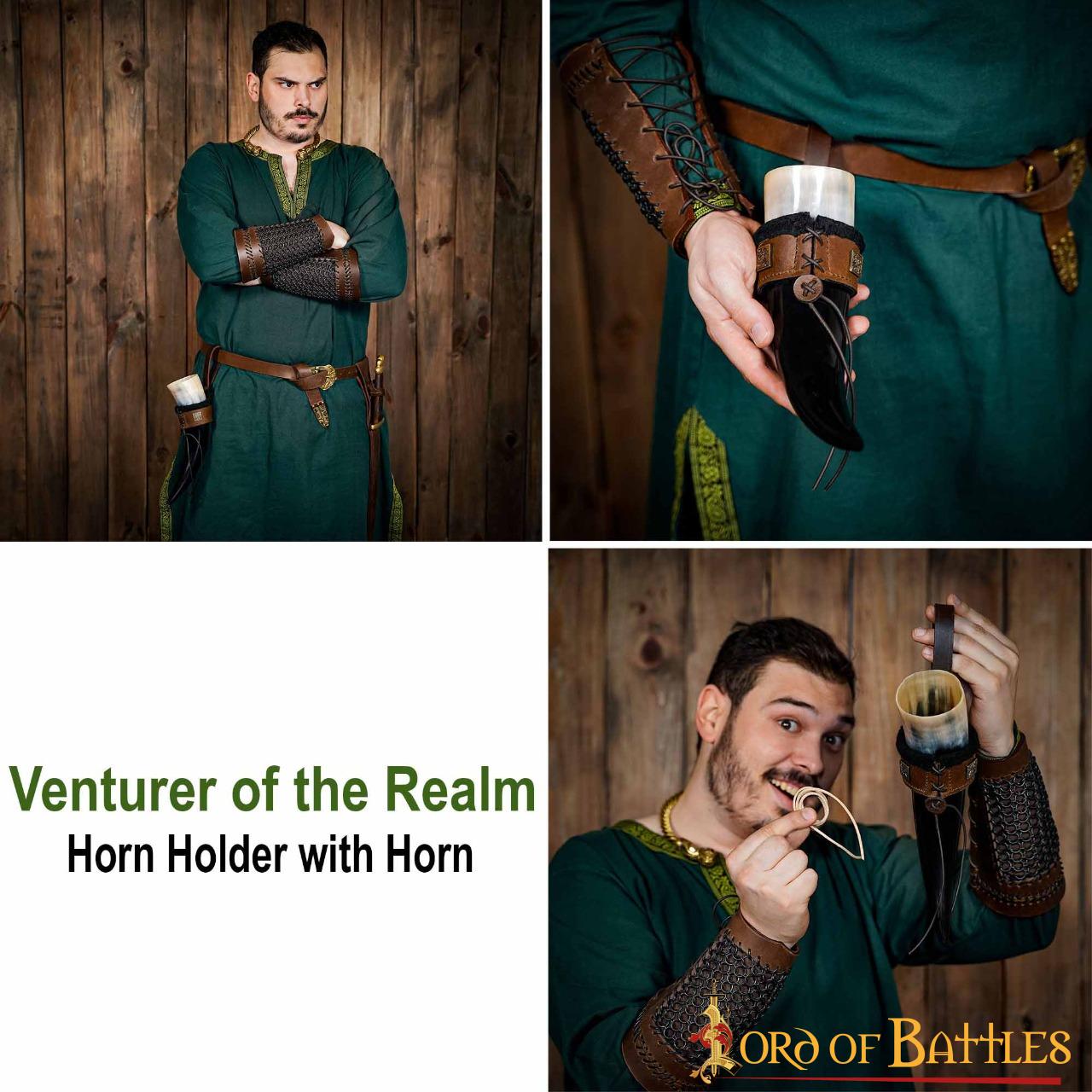 Porta-cuerno forrado de cuero 400 ml - Venturer of the Realm - imagen 6