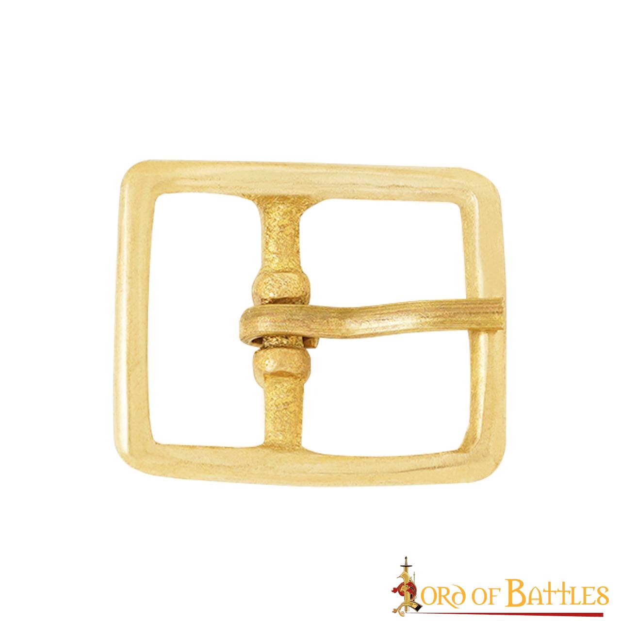 Imagen única de: Hebilla Medieval de Latón para Cinturón - Rectangular Maciza
