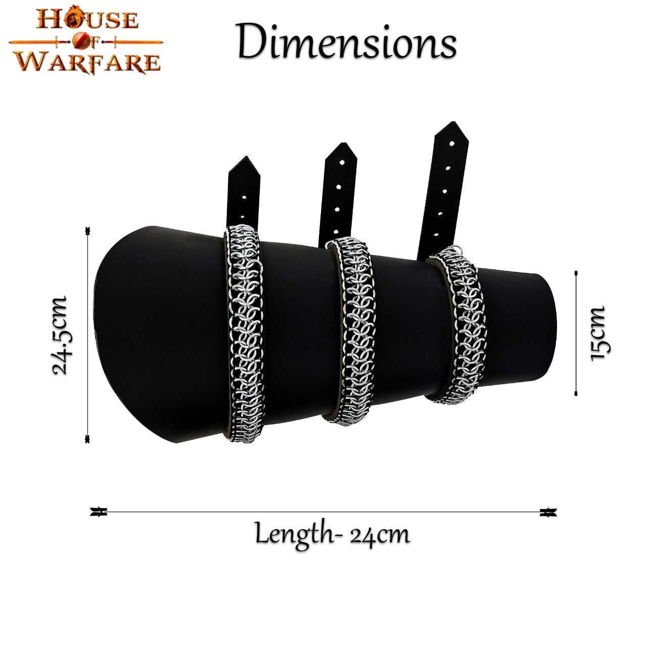 Brazales de cuero estilo guardabosques con hileras de malla - imagen 5