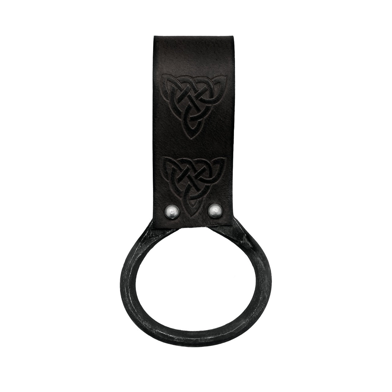 Porta-hacha vikingo de cuero con nudos celtas - imagen 8