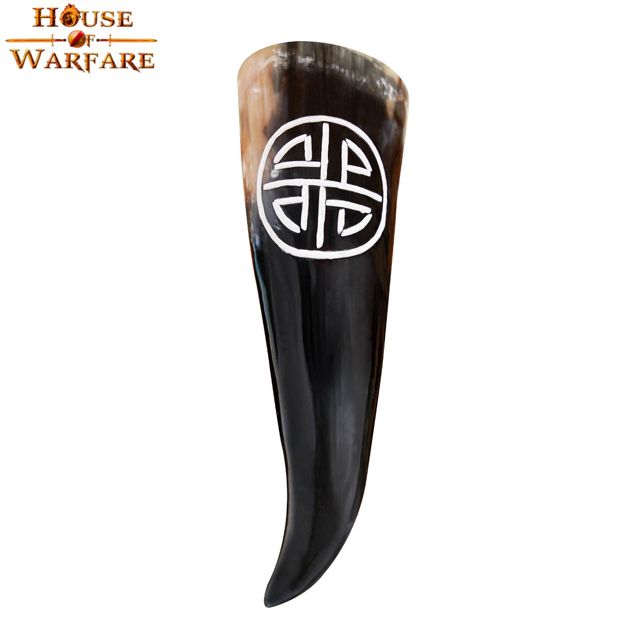 Imagen única de: Cuerno de beber vikingo 300–400 ml con Valknut tallado a mano