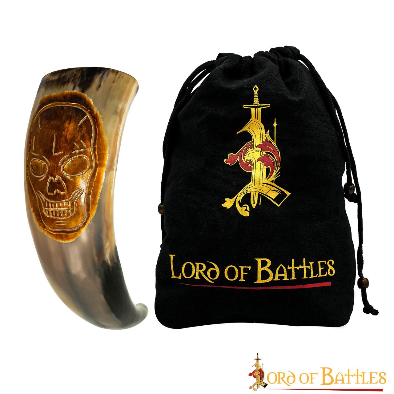 Cuerno de beber Raiding Pirate 400–500 ml — cuerno de buey genuino