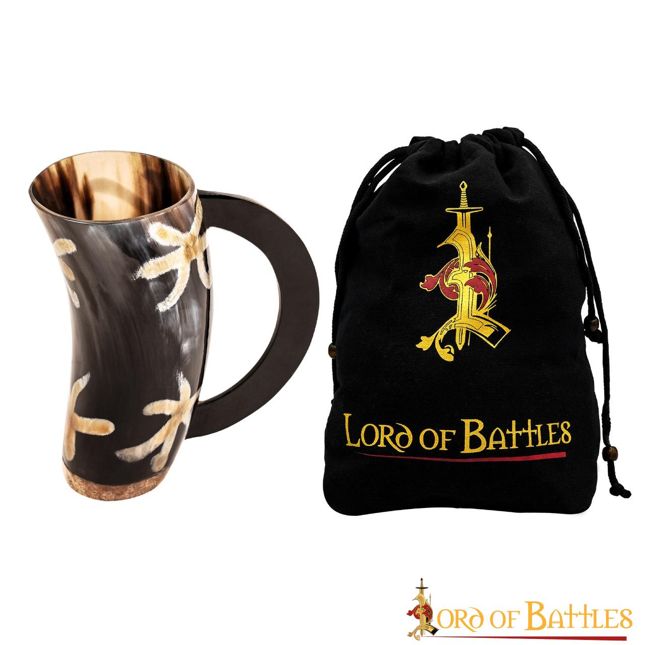 Cuerno vikingo para beber — cuerno de buey hecho a mano