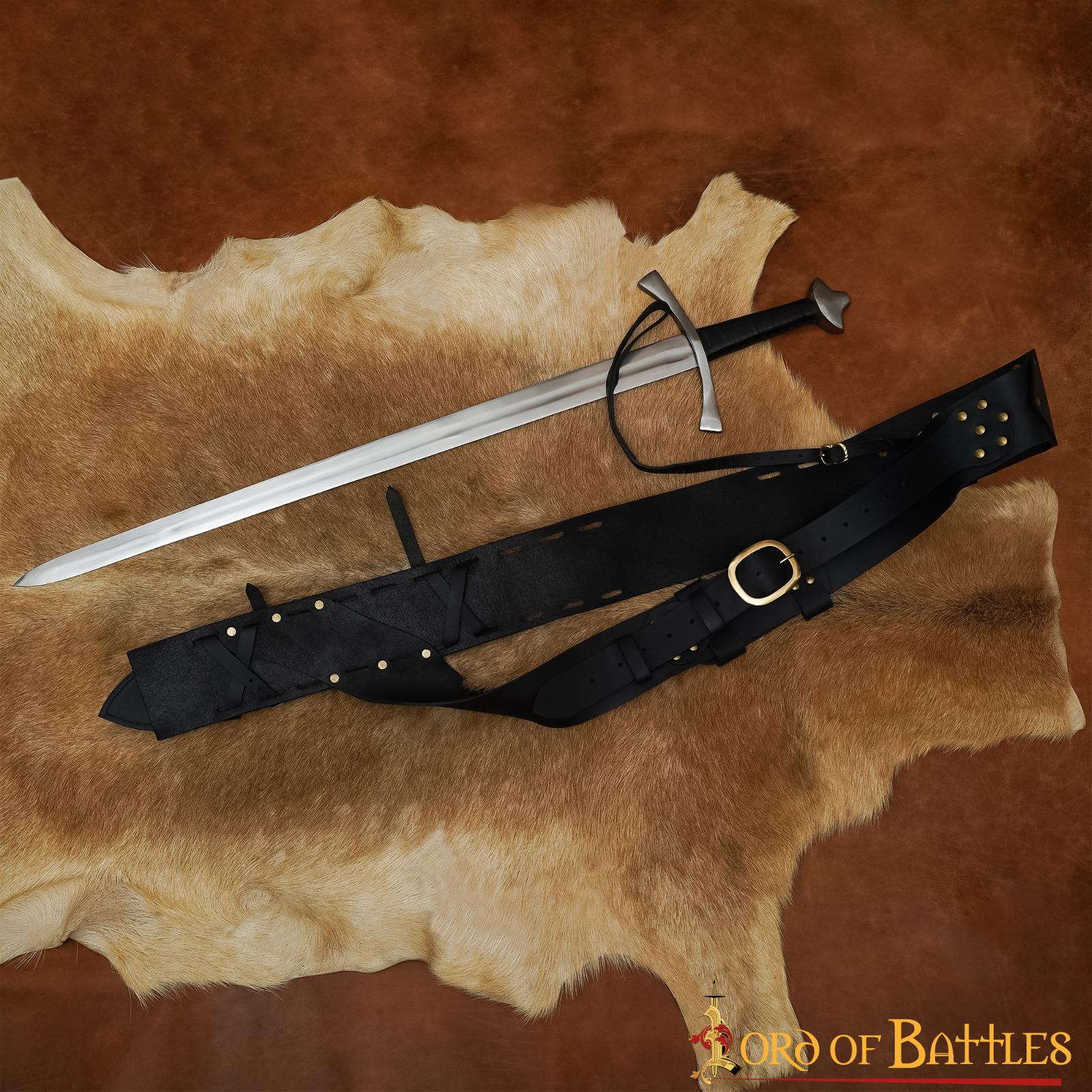 Bandolera de espalda para espada en cuero genuino - imagen 6