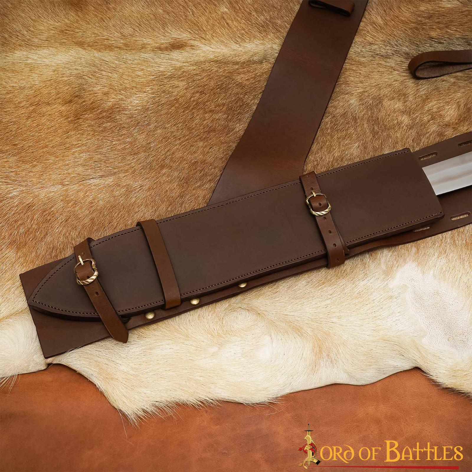 Bandolera de espalda para espada en cuero genuino - imagen 4
