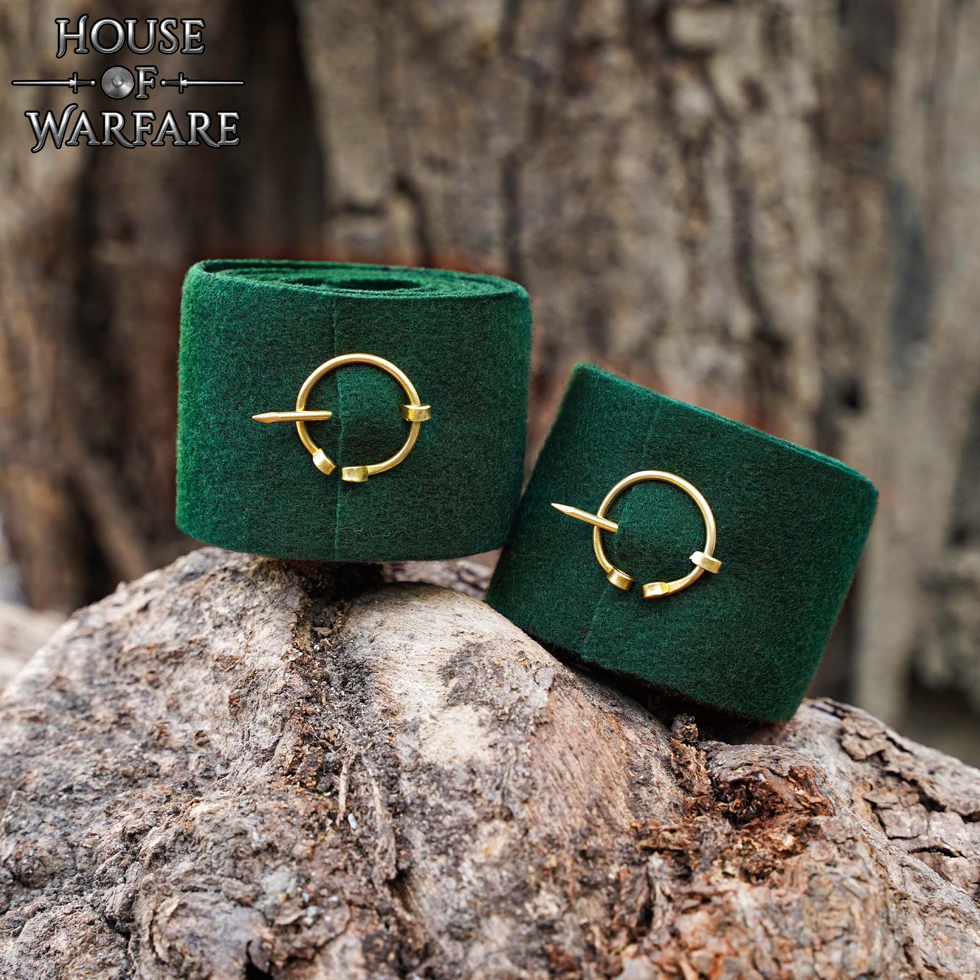 Vendas vikingas de brazo en mezcla 70% lana/30% nylon con fíbula de latón - par - imagen 8