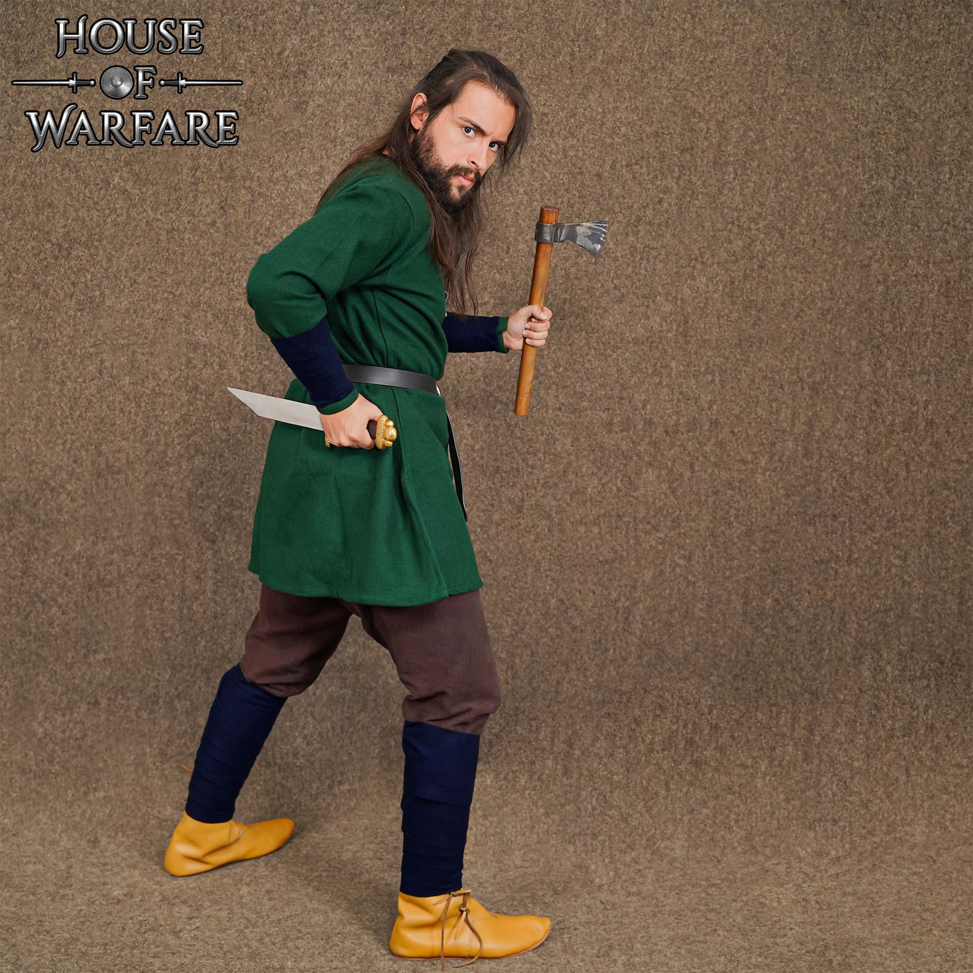 Vendajes de pierna vikingos y sajones en lana para LARP, SCA y recreación - imagen 14