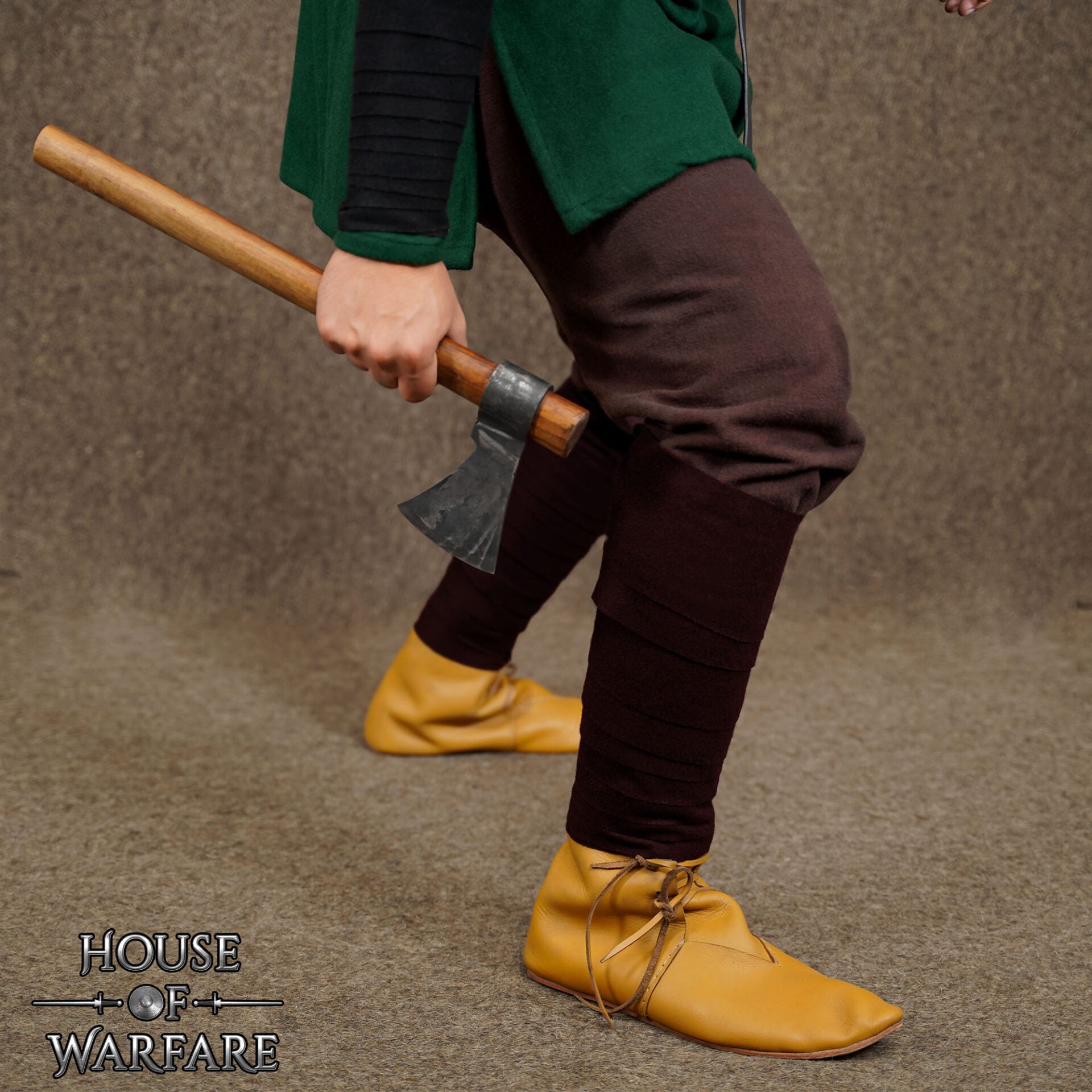 Vendajes de pierna vikingos y sajones en lana para LARP, SCA y recreación - imagen 7