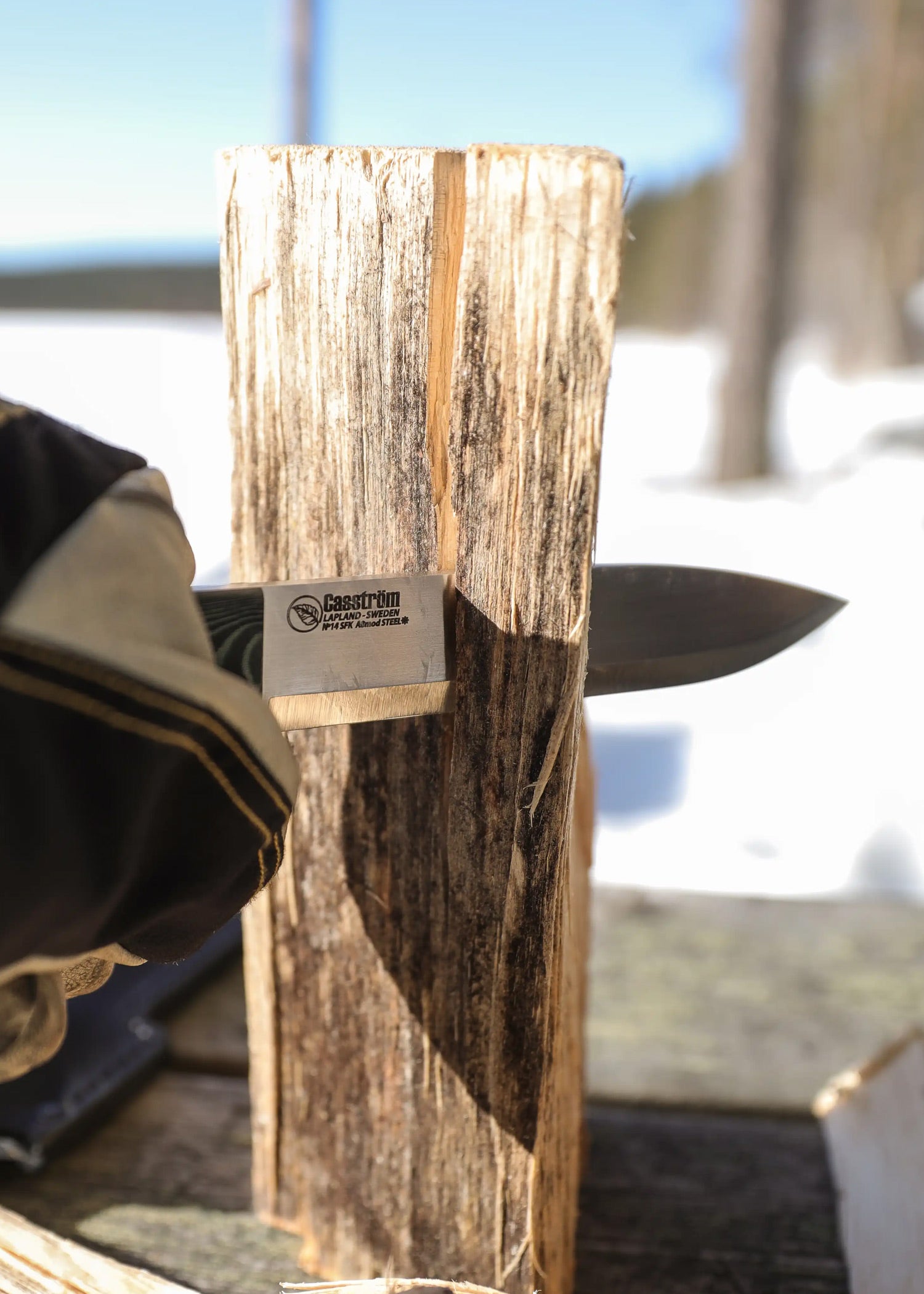 Imagen única de: Casström, Cuchillo Forestal Sueco No. 14, Micarta Verde, Acero