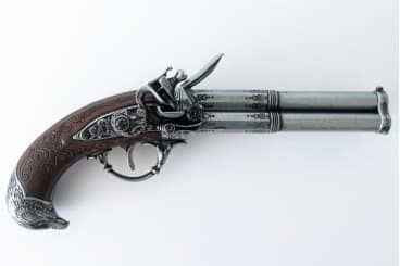 Imagen única de: Pistola De 3 Cañones Giratorios, Francia S. XVIII, Réplica No Funcional 1306