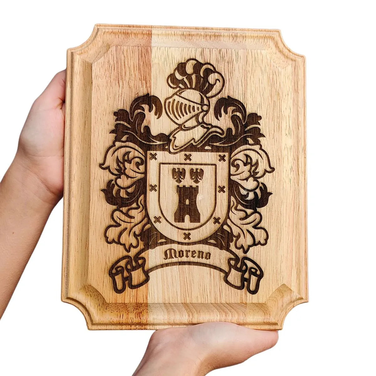Escudo Heráldico Moreno en Madera