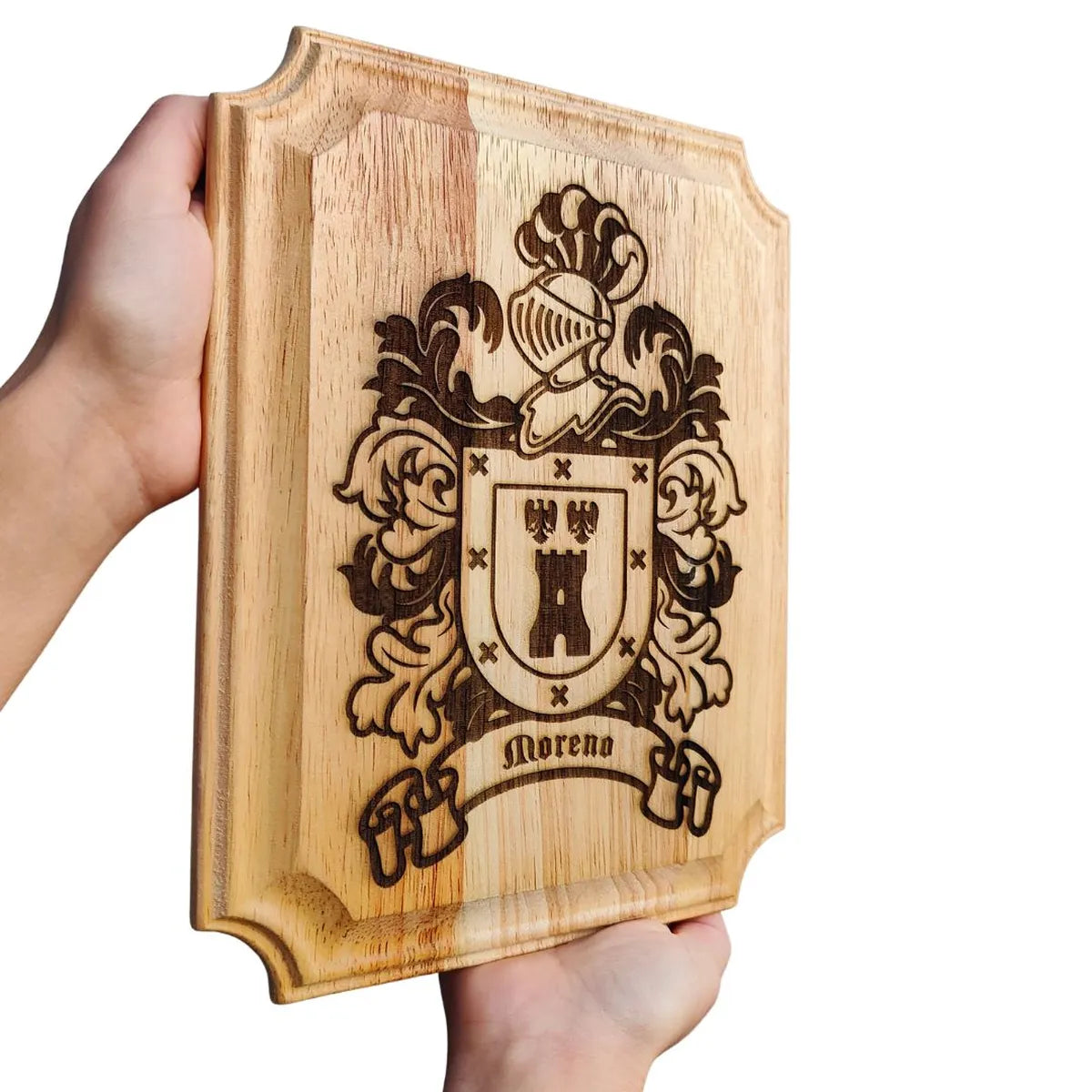 Escudo Heráldico Moreno en Madera