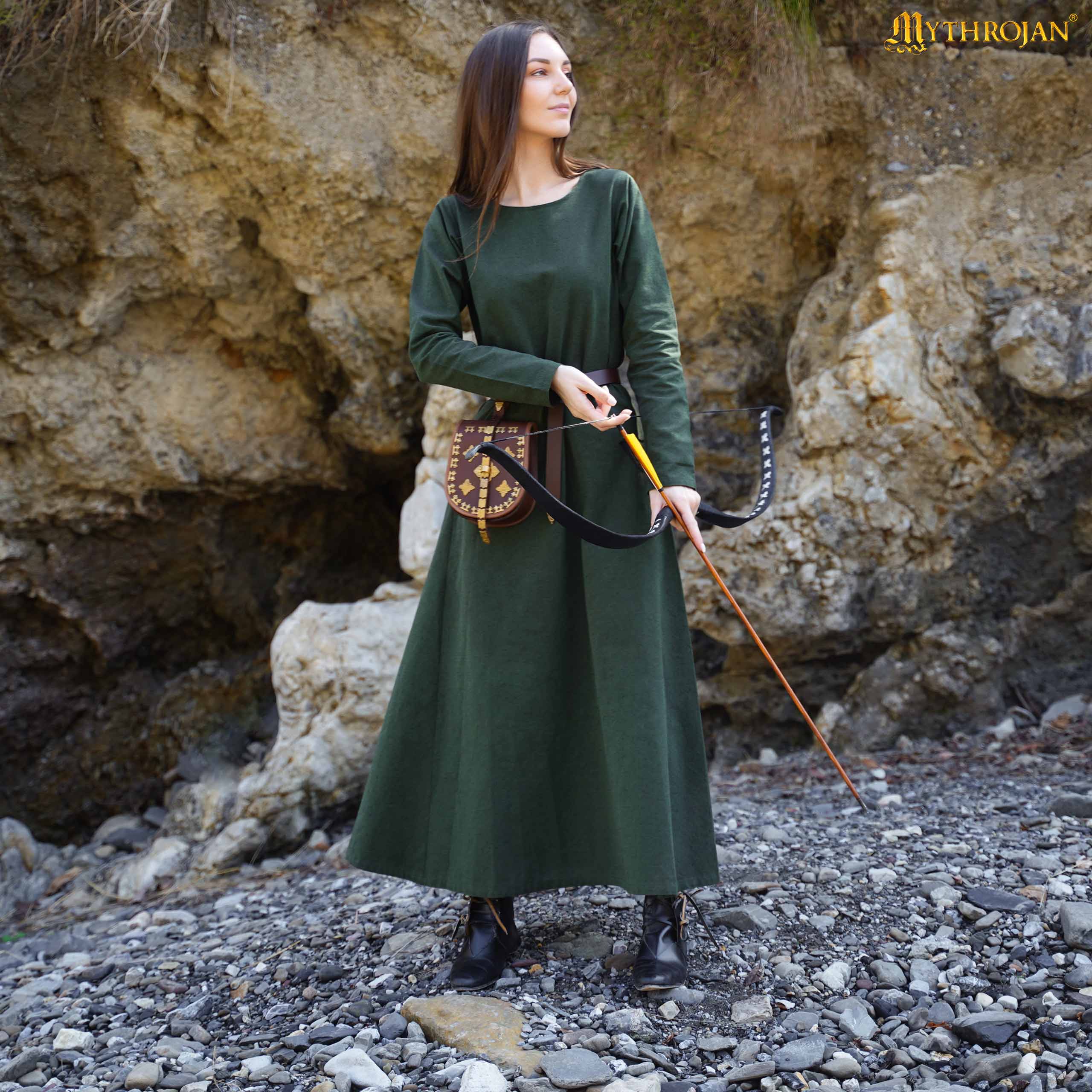 Imagen única de: Vestido medieval The Archeress de 100% algodón (200 GSM)