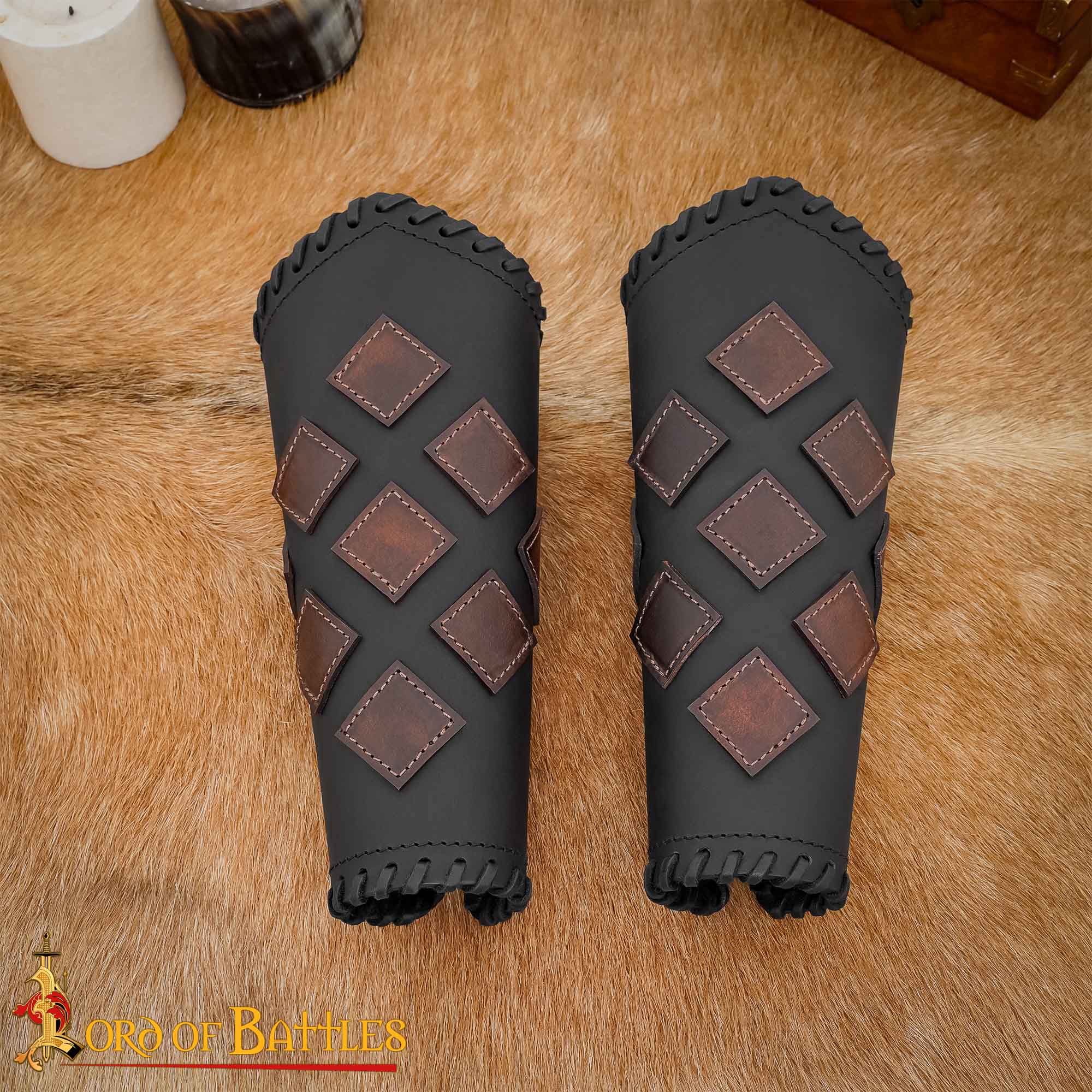 Brazales de cuero artesanal para LARP y cosplay - imagen 6