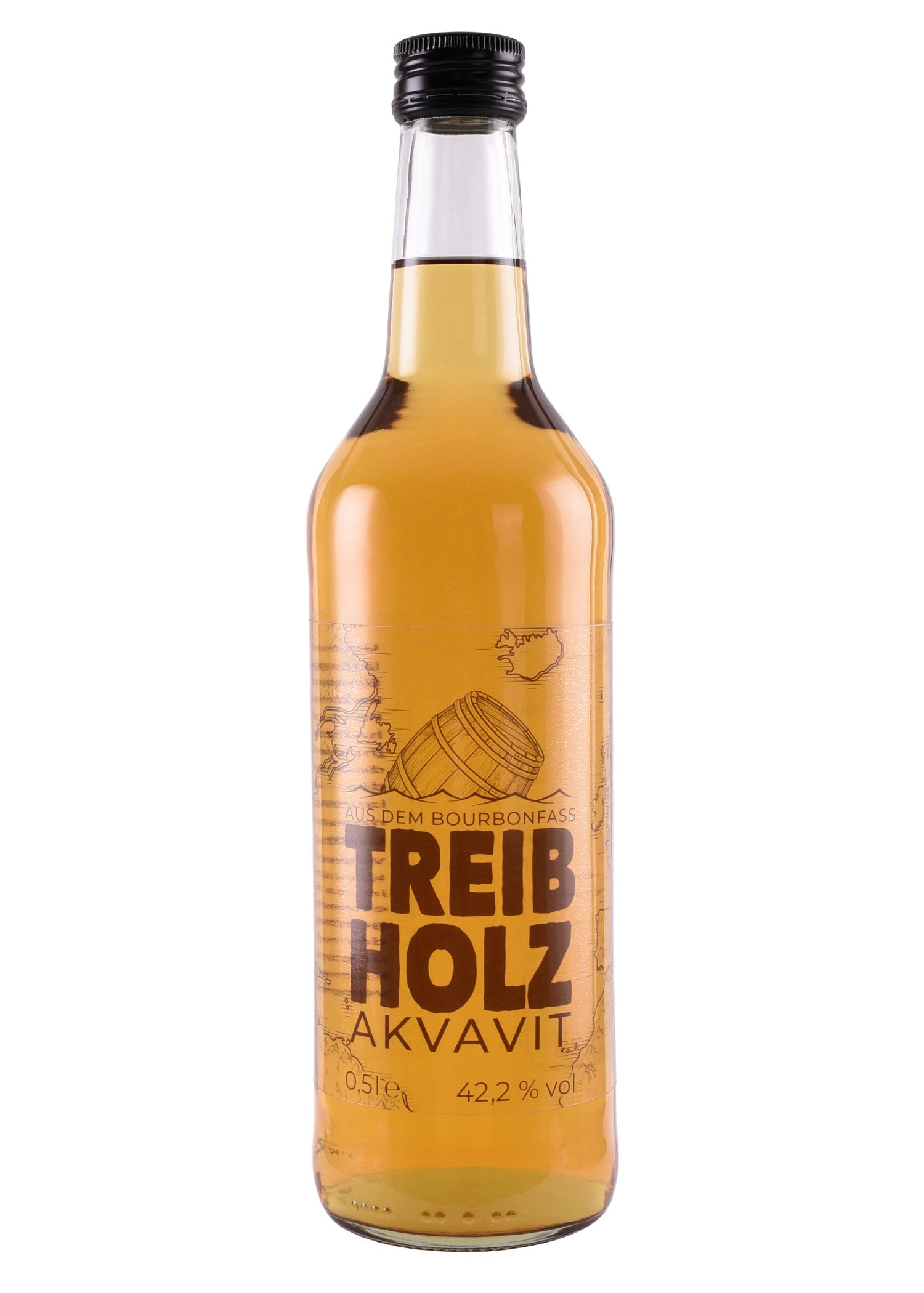 Imagen única de: Madera Flotante, Akvavit, 42,2% Vol. Alk., Botella De 0,5 L - Aguardientes Holstein