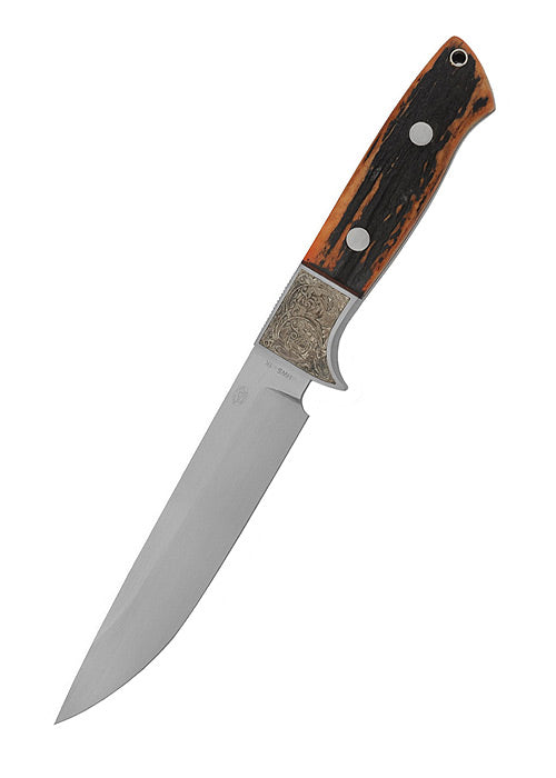 Imagen única de: Cuchillo Wapiti Con Hoja Drop Point Y Mango De Asta De Ciervo
