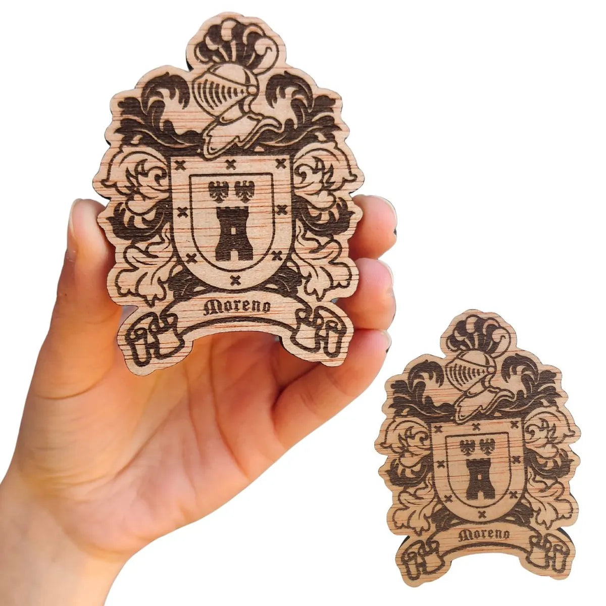Imán Escudo Heráldico Decorativo Moreno