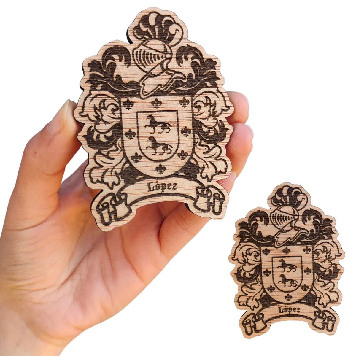 Imán Escudo Heráldico Decorativo López