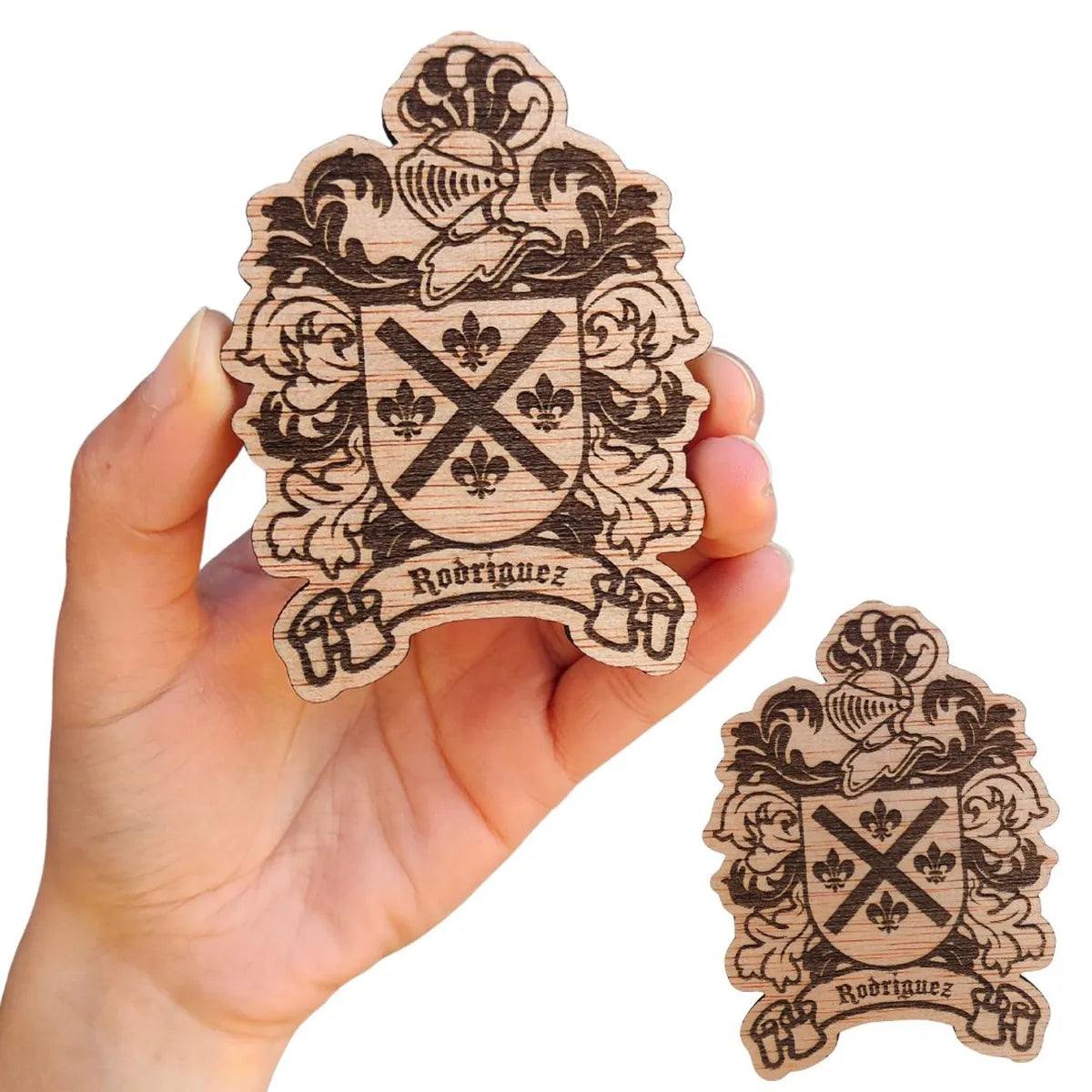 Imán Escudo Heráldico Decorativo Rodríguez