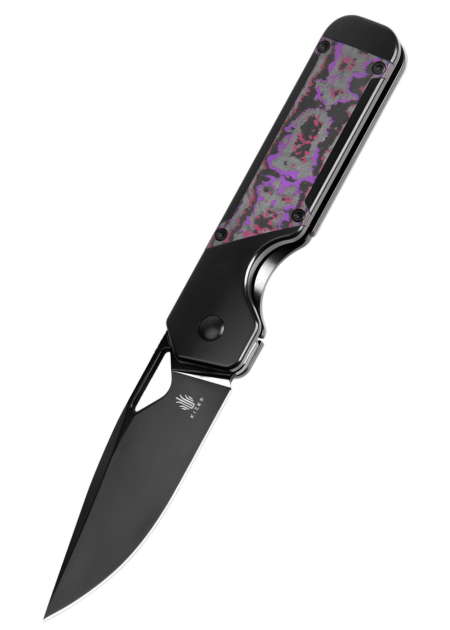 Imagen única de: Kizer Knives Militaw Titanium + Fatcarbon, Navaja De Bolsillo