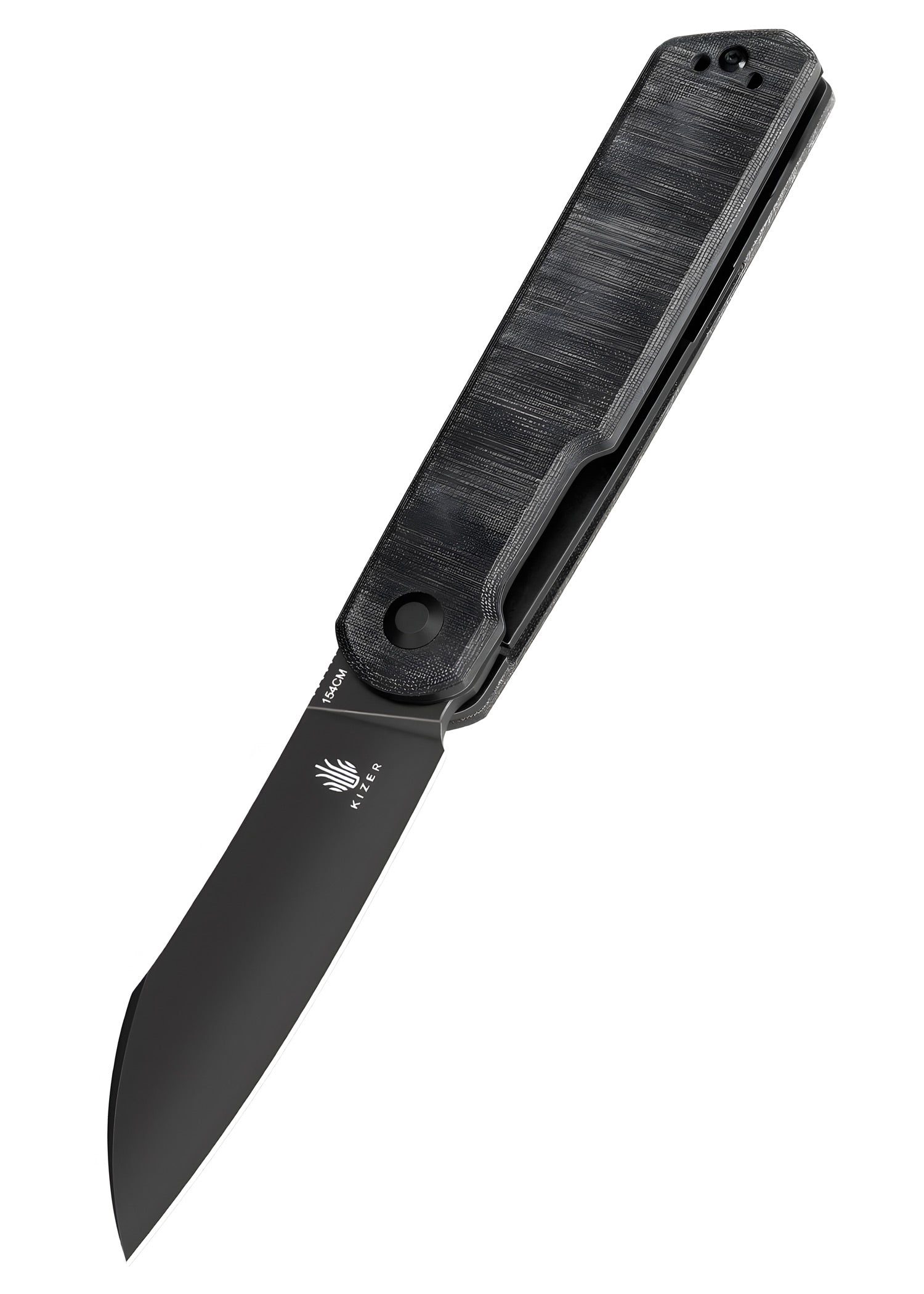 Imagen única de: Navaja Kizer Knives Klipper, Micarta, Hoja Negra