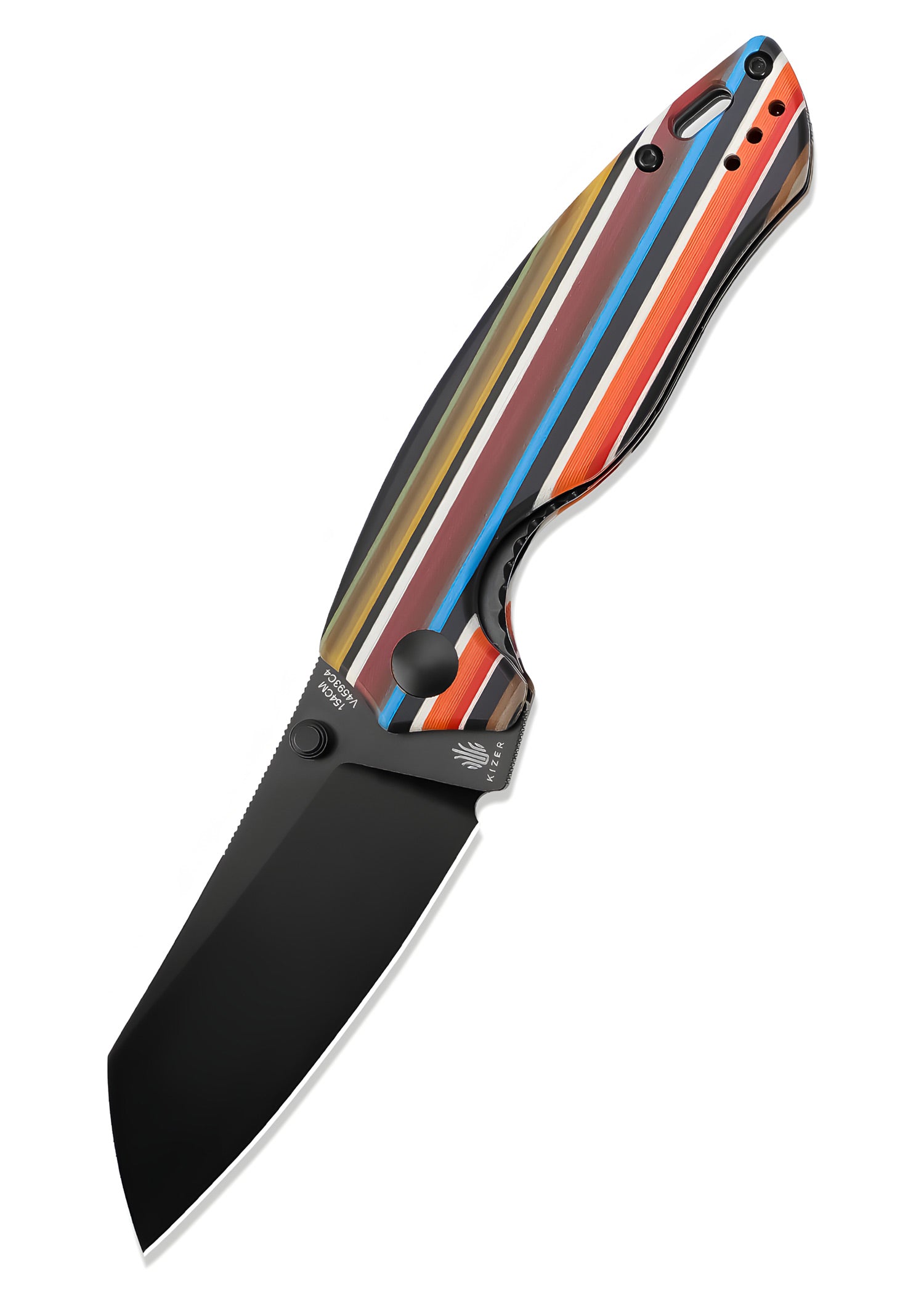 Imagen única de: Navaja Kizer Knives Towser K, Serape, Mango G10, Hoja Negra