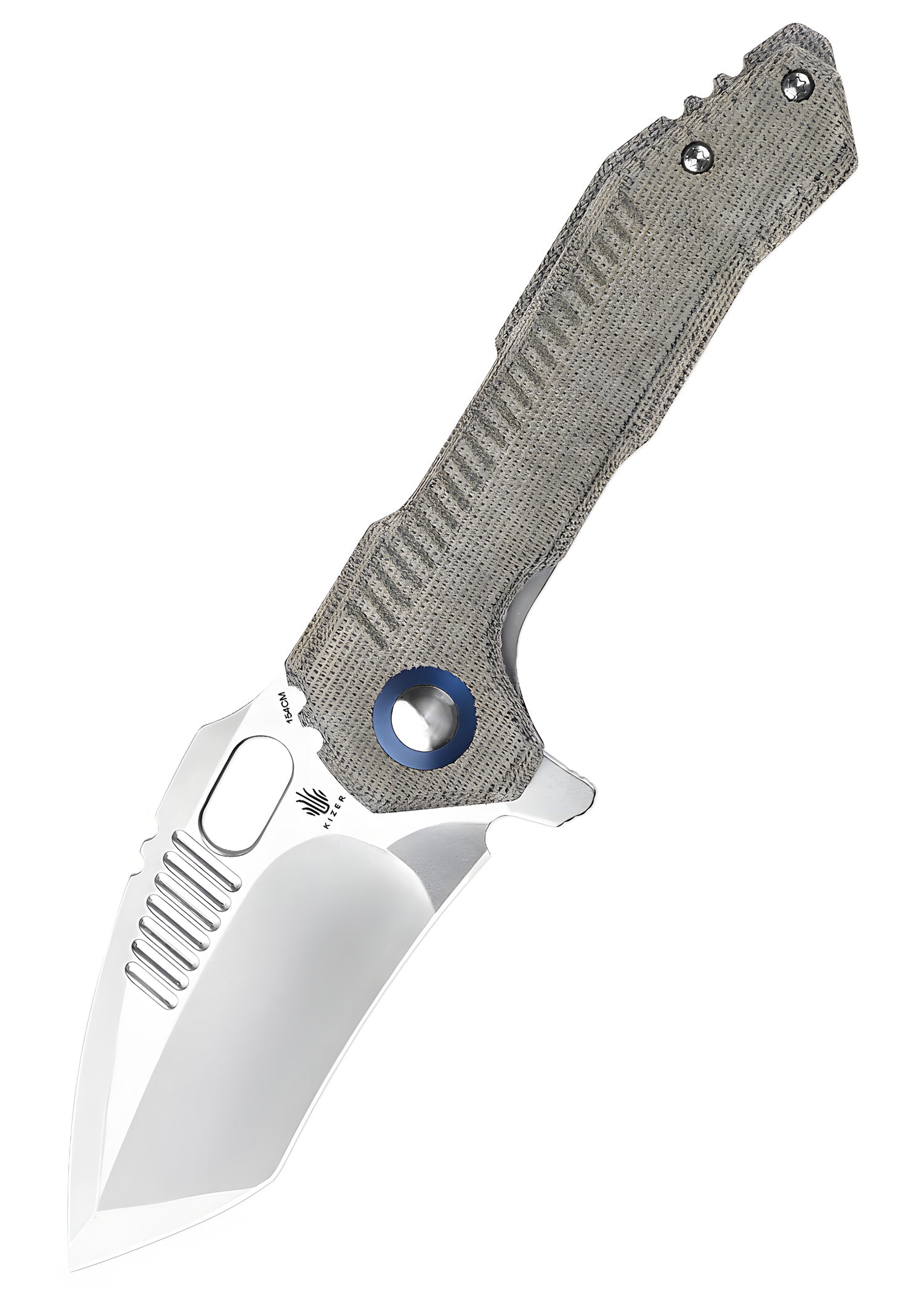 Imagen única de: Navaja De Bolsillo Kizer Knives Mini Paragon, Micarta, Lavada A La Piedra