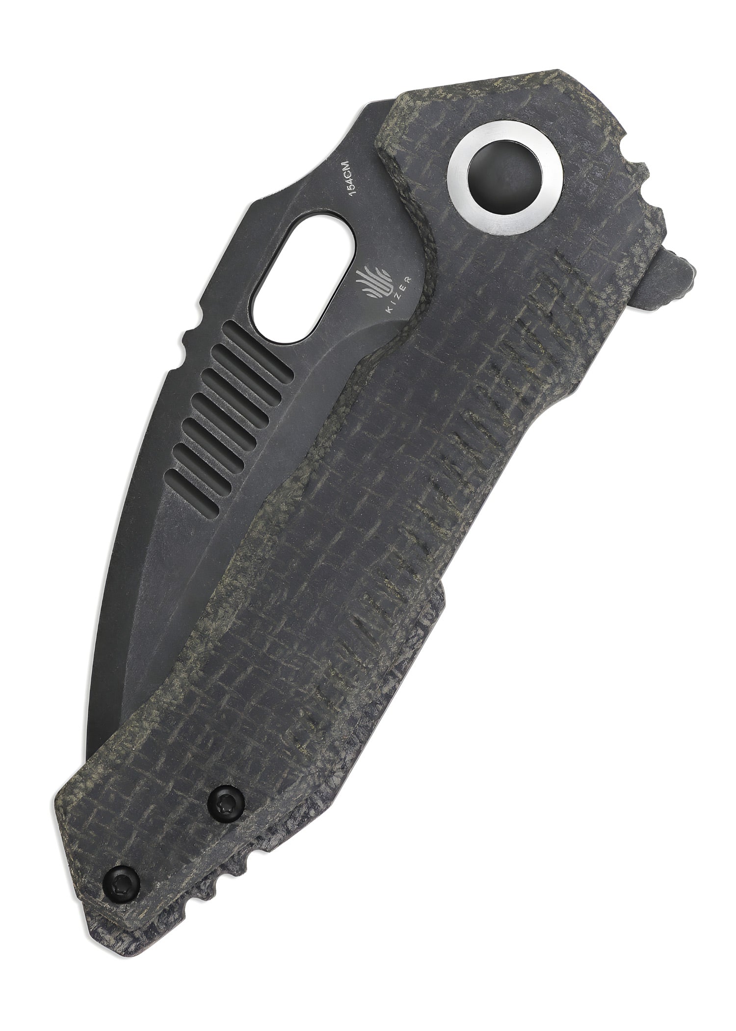 Imagen única de: Navaja Kizer Knives Mini Paragon, Micarta, Hoja Negra