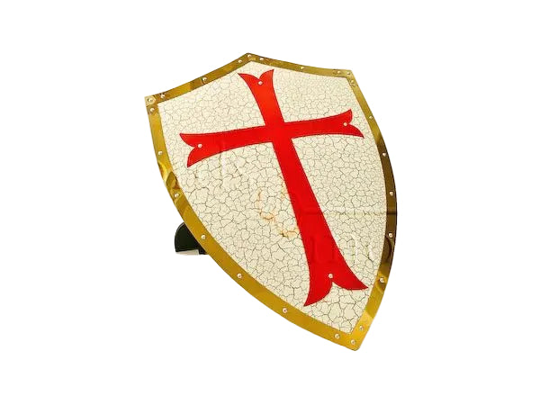 Escudo Templario de Metal con Cruz Roja