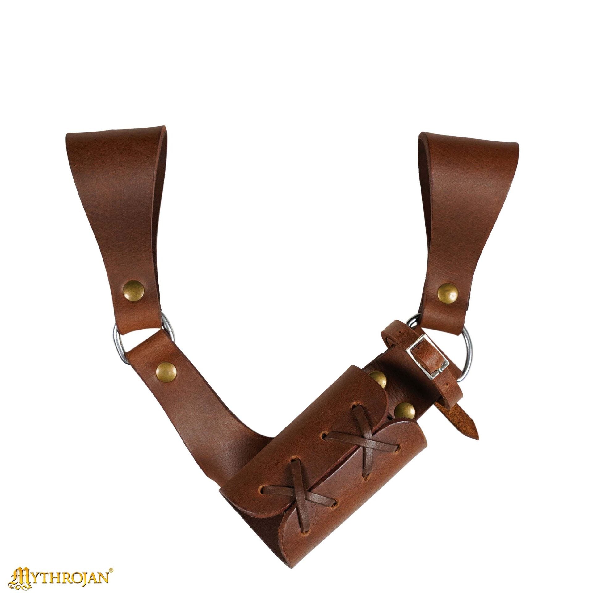 Portaespadas de cuero genuino ajustable para cinturón 6 cm - imagen 20