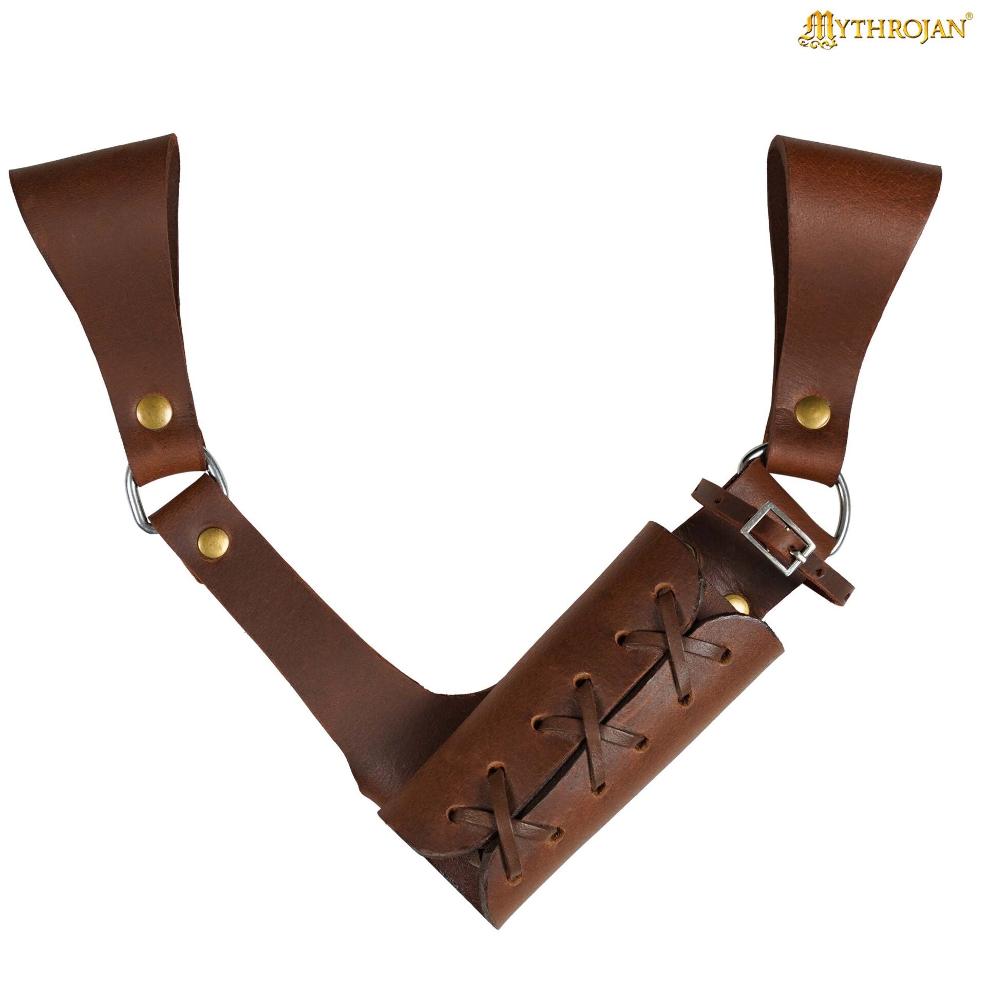 Portaespadas de cuero genuino ajustable para cinturón 6 cm - imagen 5