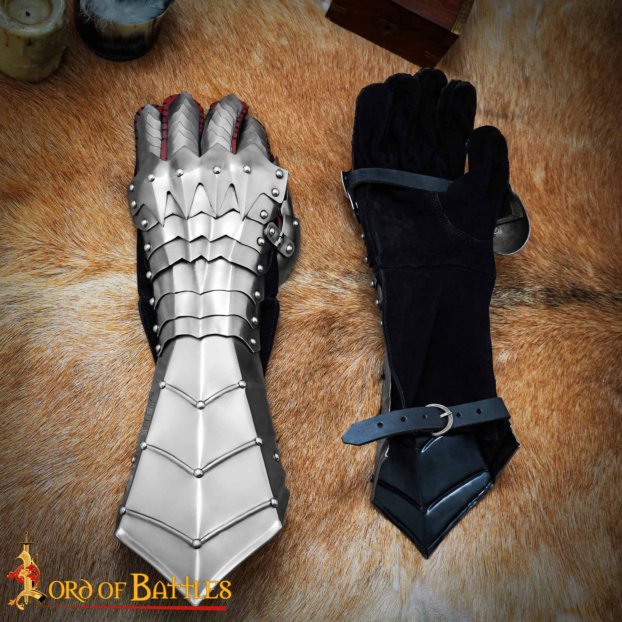 Guanteletes góticos de cuero - Fantasy Gothic Gauntlets - imagen 6