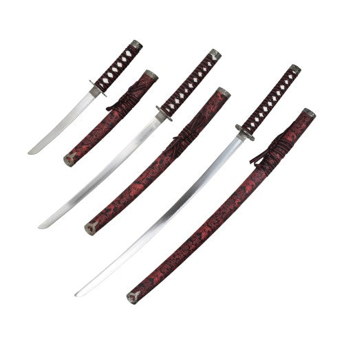 Set Katana Japonesa Decorativa - Katana, Wakizashi y Tanto Ornamental