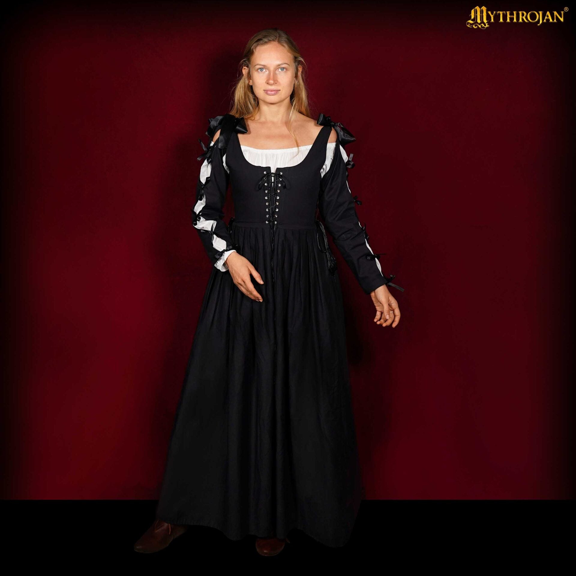 Vestido renacentista de algodón con blusa — 100% algodón - imagen 7