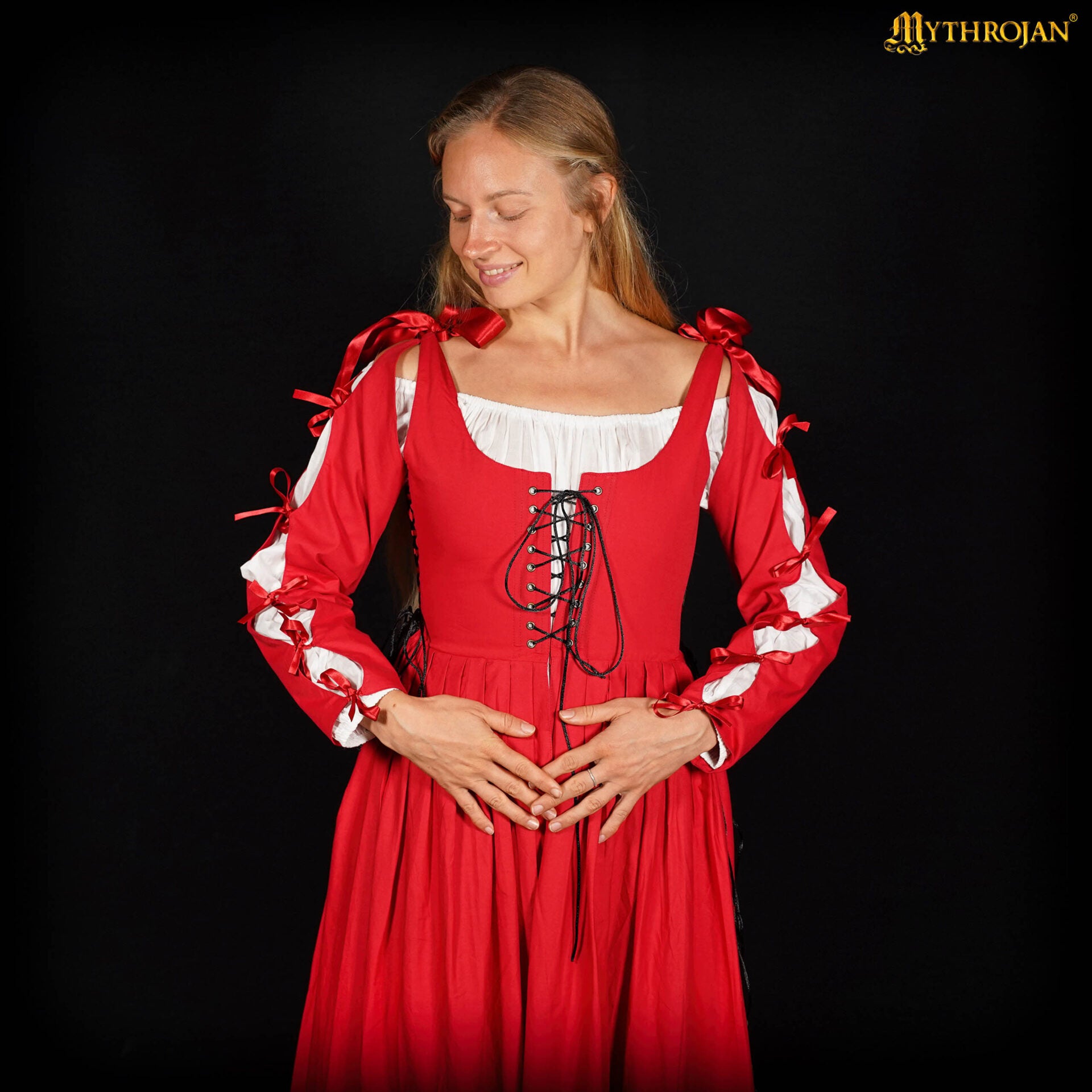 Vestido renacentista de algodón con blusa — 100% algodón - imagen 10