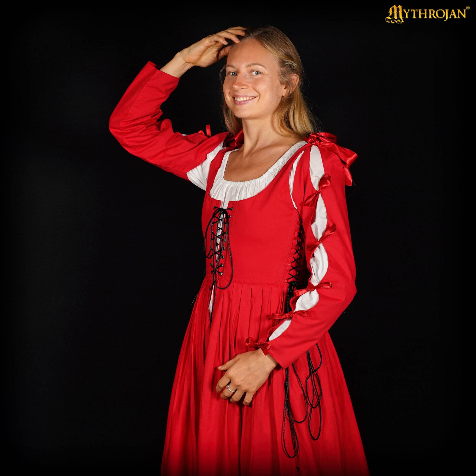 Vestido renacentista de algodón con blusa — 100% algodón - imagen 5