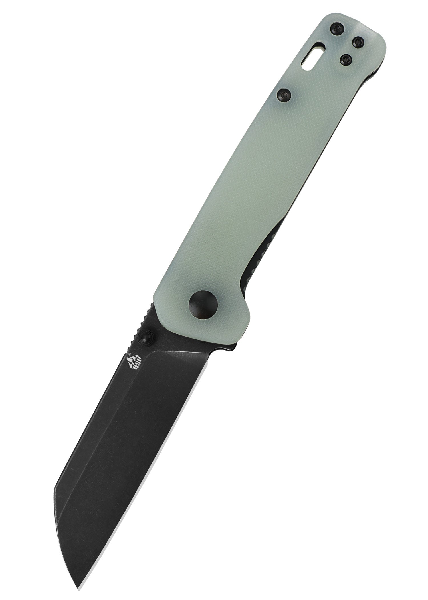 Imagen única de: Navaja De Bolsillo Penguin, Hoja D2 Lavada A La Piedra Negra, Mango Jade G10