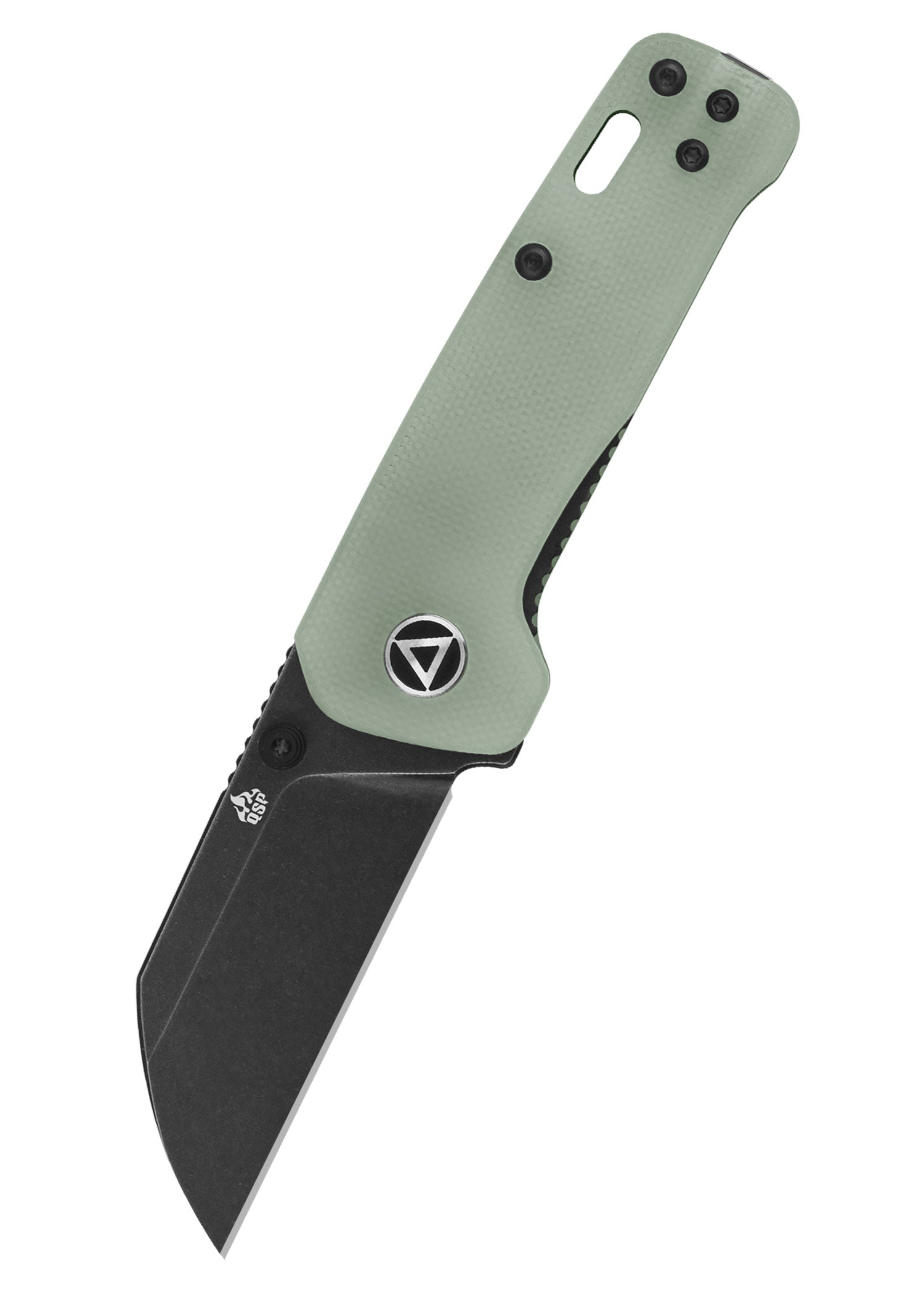 Imagen única de: Navaja Penguin Mini, Hoja Lavada A La Piedra Negra, Mango Jade G10