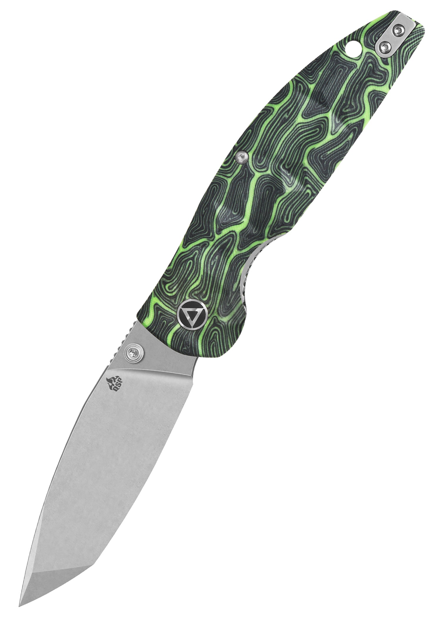 Imagen única de: Qsp Turtle Punk Stonewashed, Negro-verde, Navaja De Bolsillo
